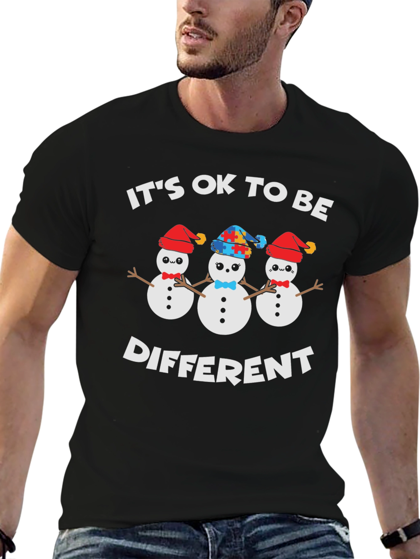 Be Different Snowmen T-Shirt: Autism Awareness Tee