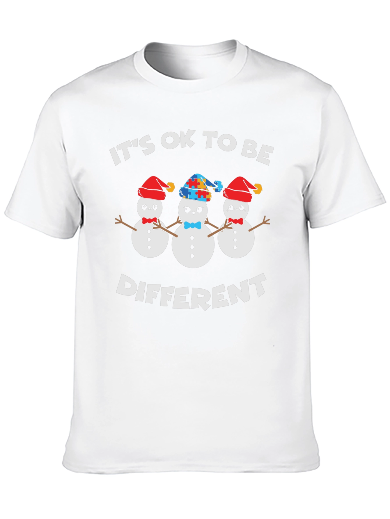 Be Different Snowmen T-Shirt: Autism Awareness Tee