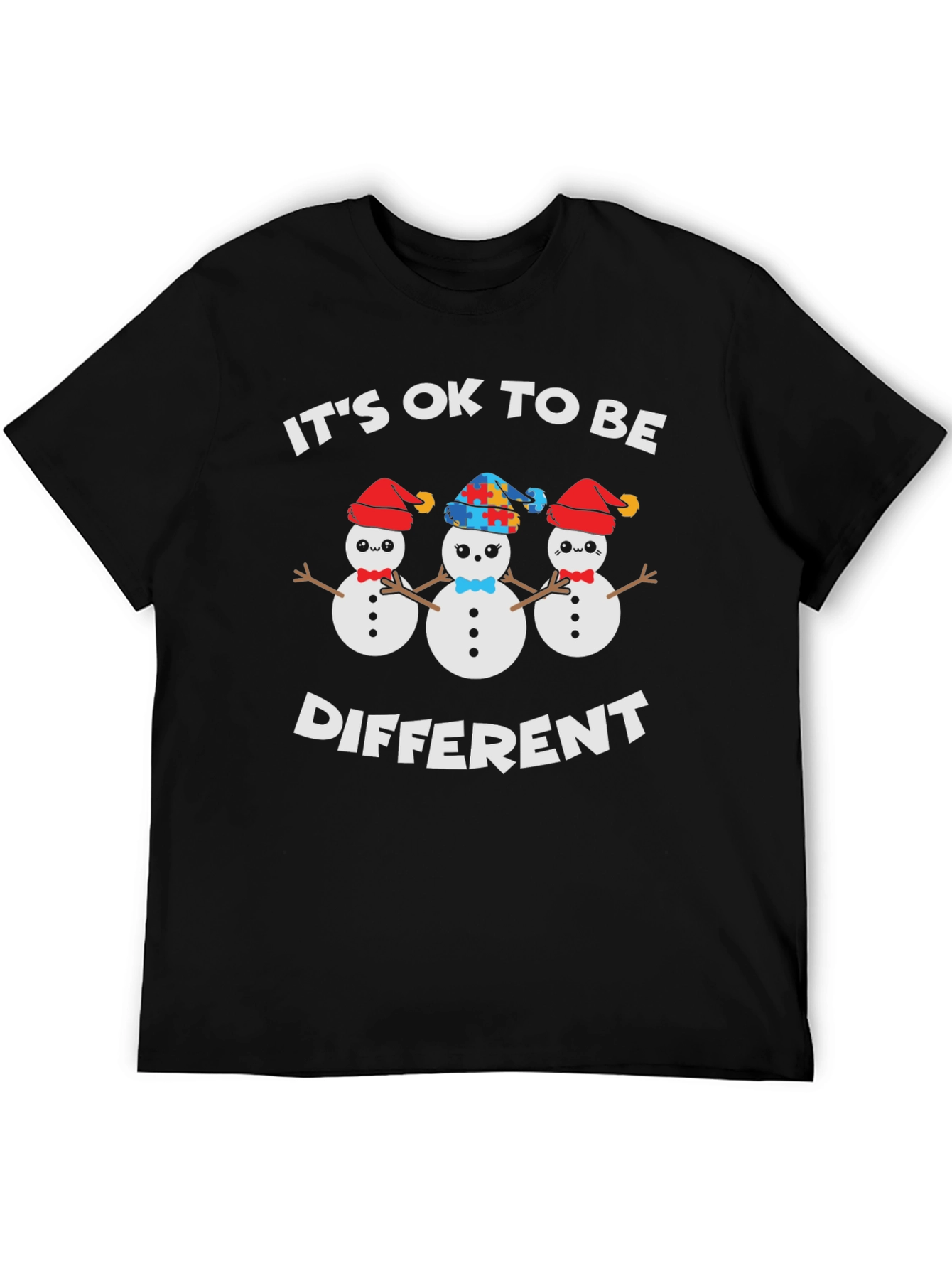 Be Different Snowmen T-Shirt: Autism Awareness Tee
