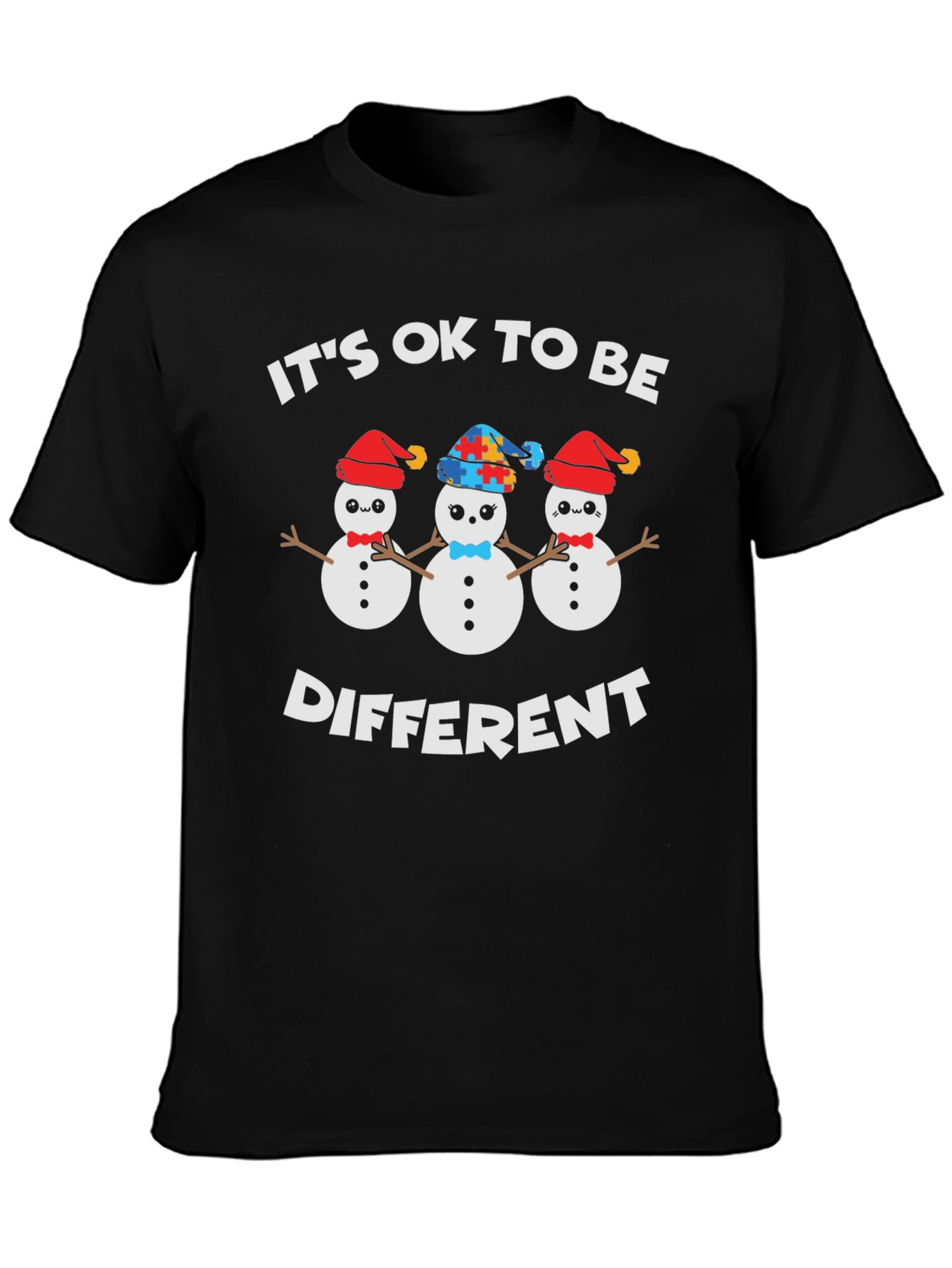 Be Different Snowmen T-Shirt: Autism Awareness Tee