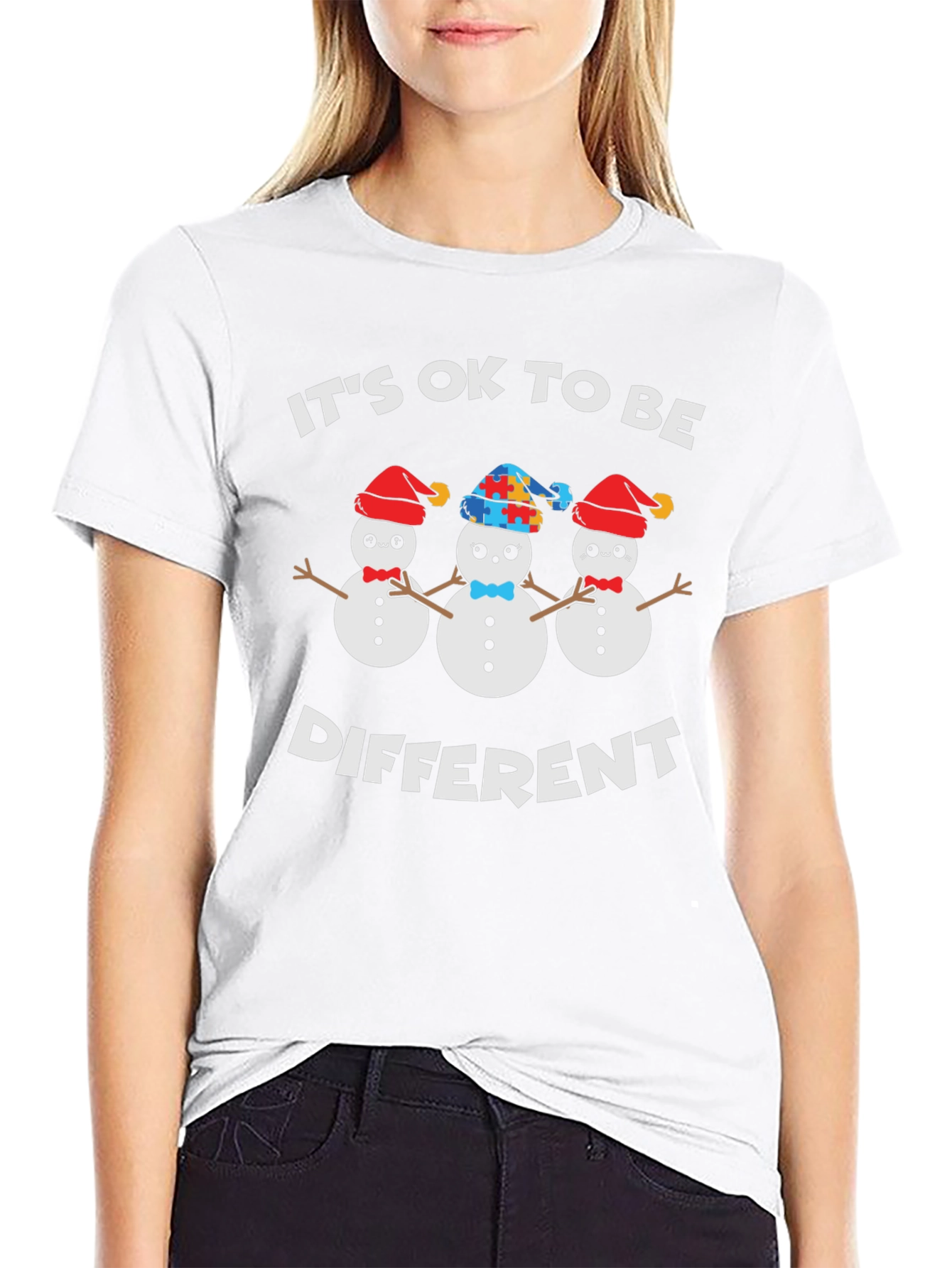 Be Different Snowmen T-Shirt: Autism Awareness Tee
