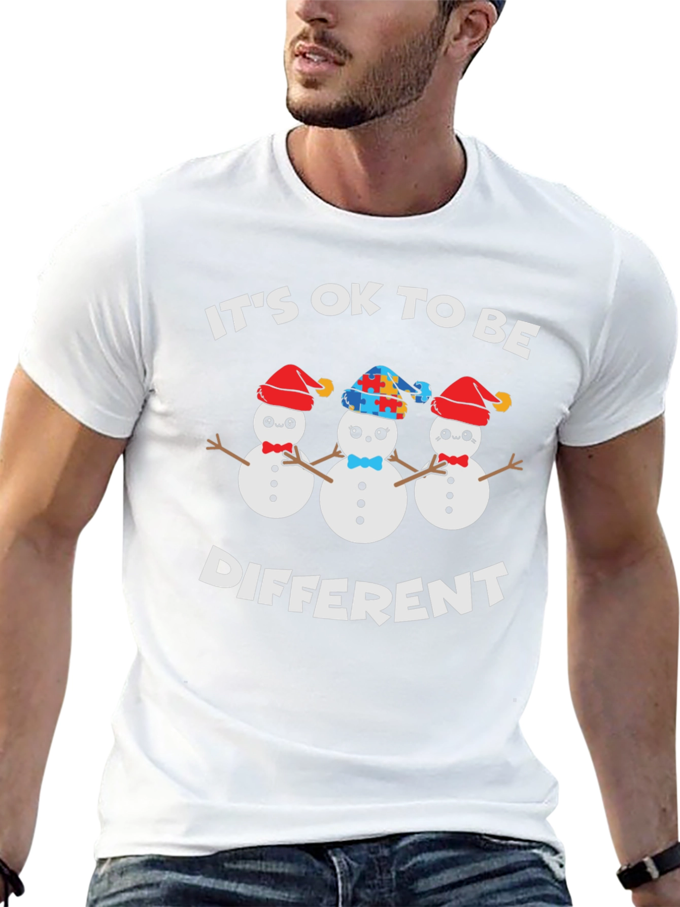 Be Different Snowmen T-Shirt: Autism Awareness Tee
