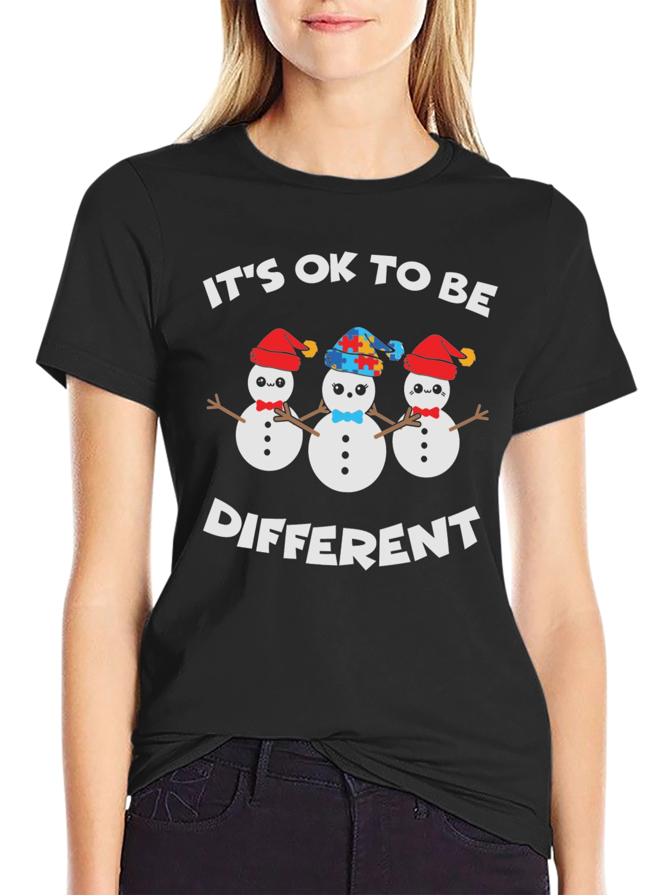 Be Different Snowmen T-Shirt: Autism Awareness Tee