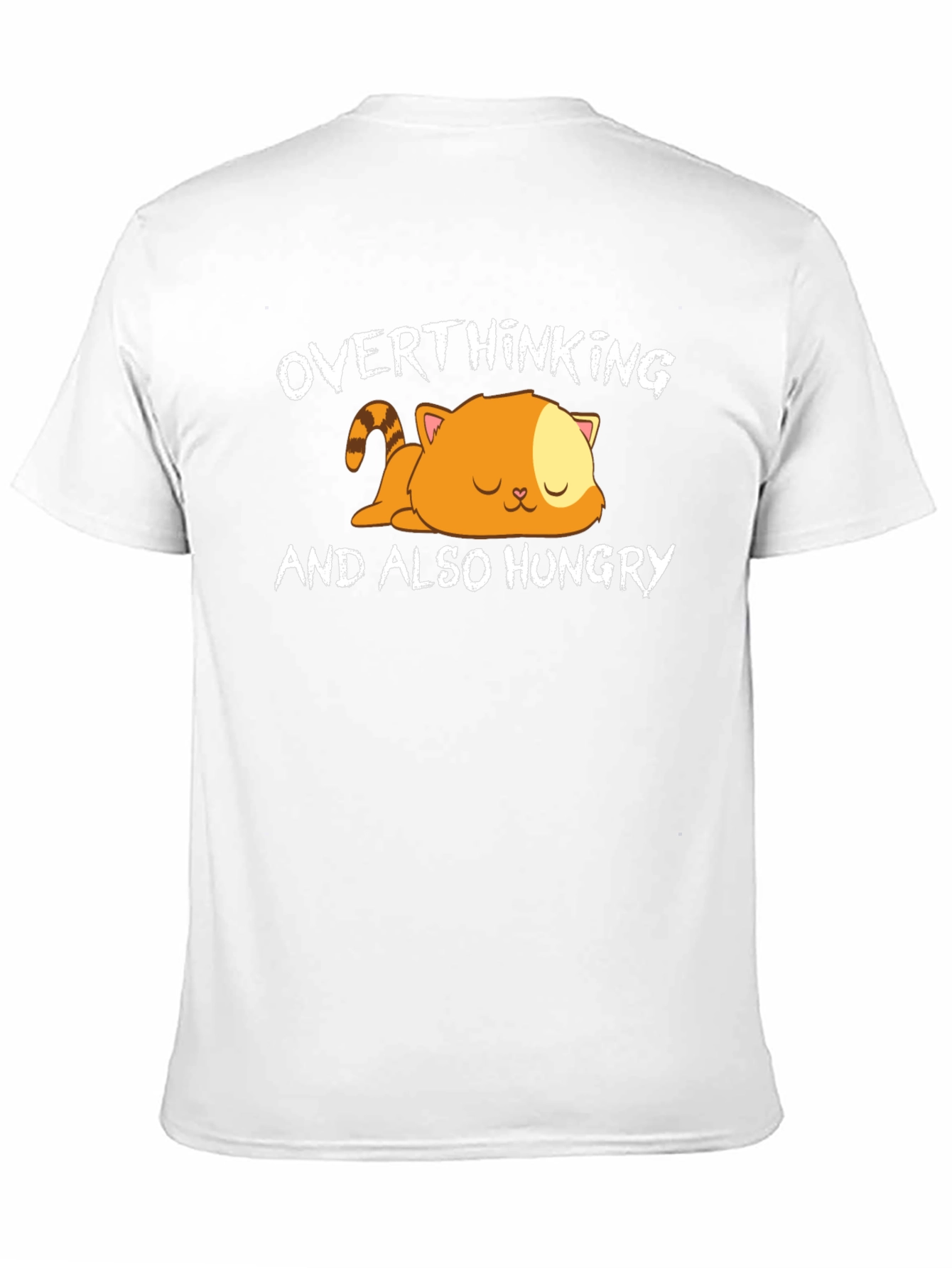 Overthinking & Hungry Cat Graphic T-Shirt
