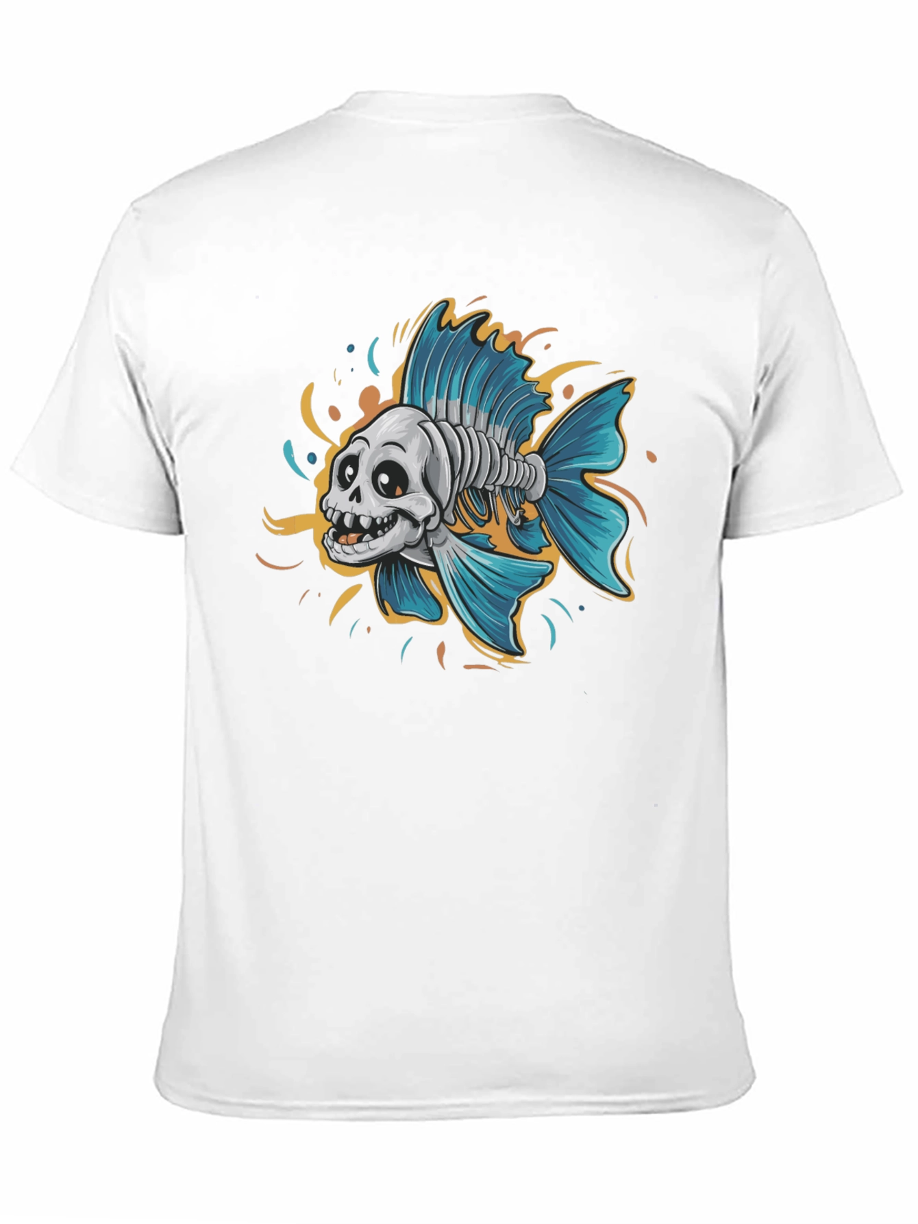 Skull Fish Graphic Tee - Mens Black T-Shirt