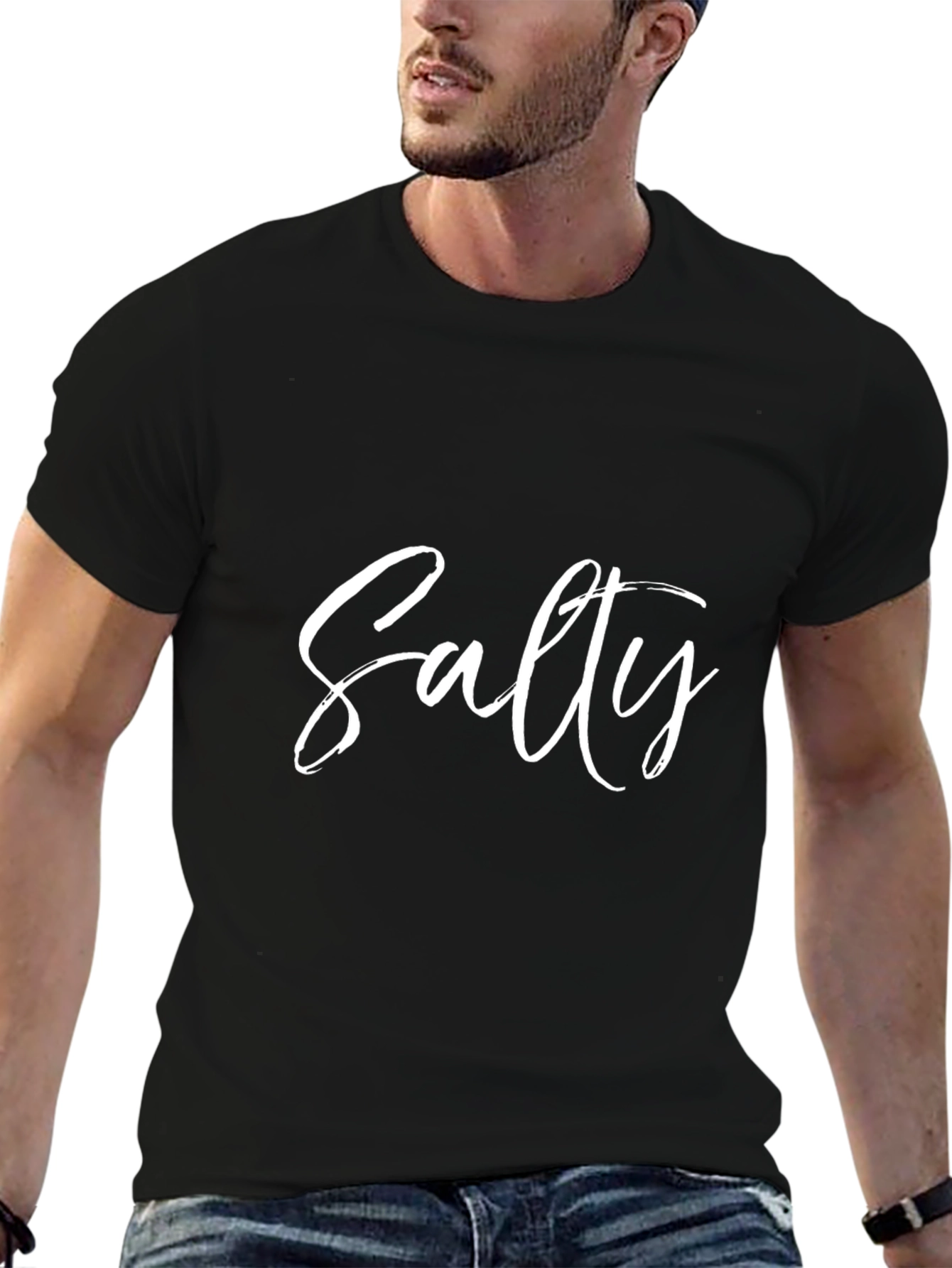 Salty Graphic Tee - Mens Black T-Shirt
