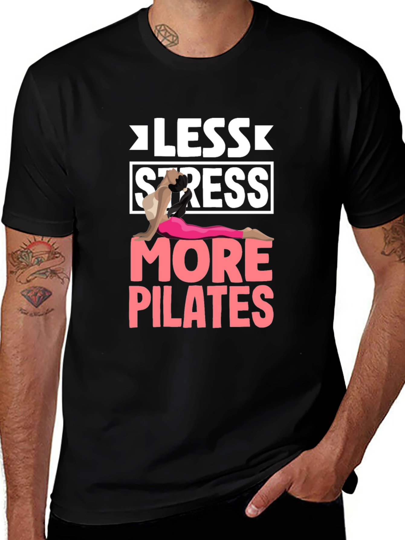 Less Stress More Pilates Graphic Tee