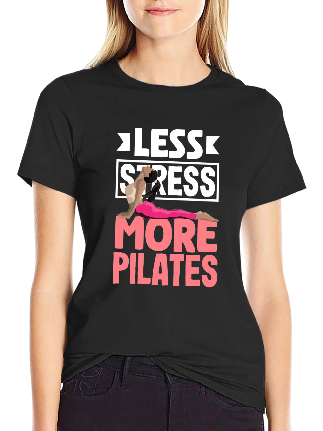 Less Stress More Pilates Graphic Tee