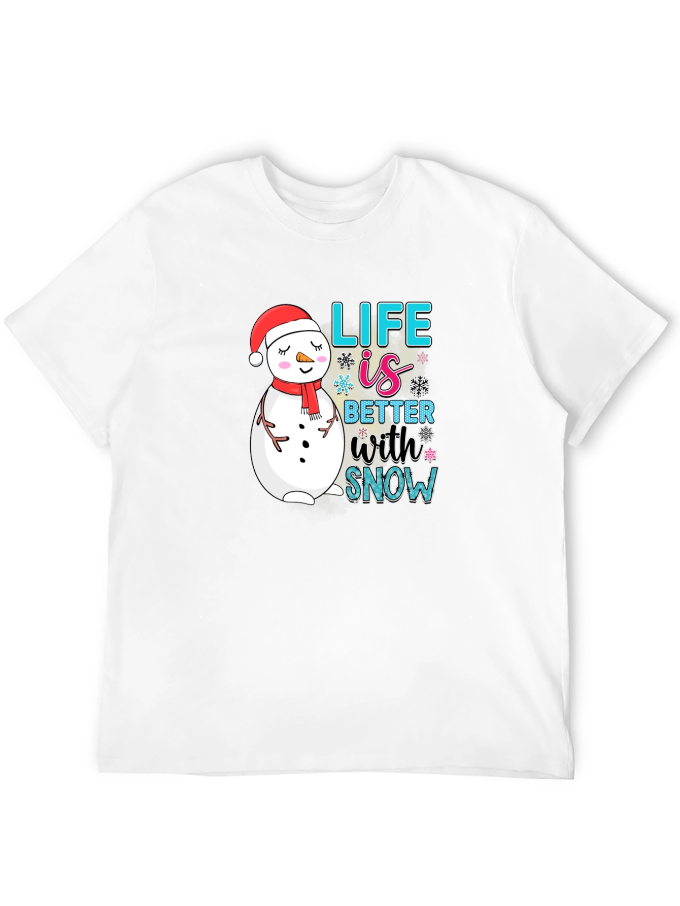 Snowman Graphic Tee - Life is Better With Snow