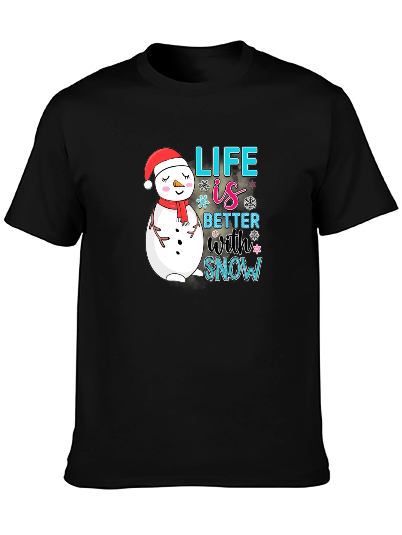 Snowman Graphic Tee - Life is Better With Snow