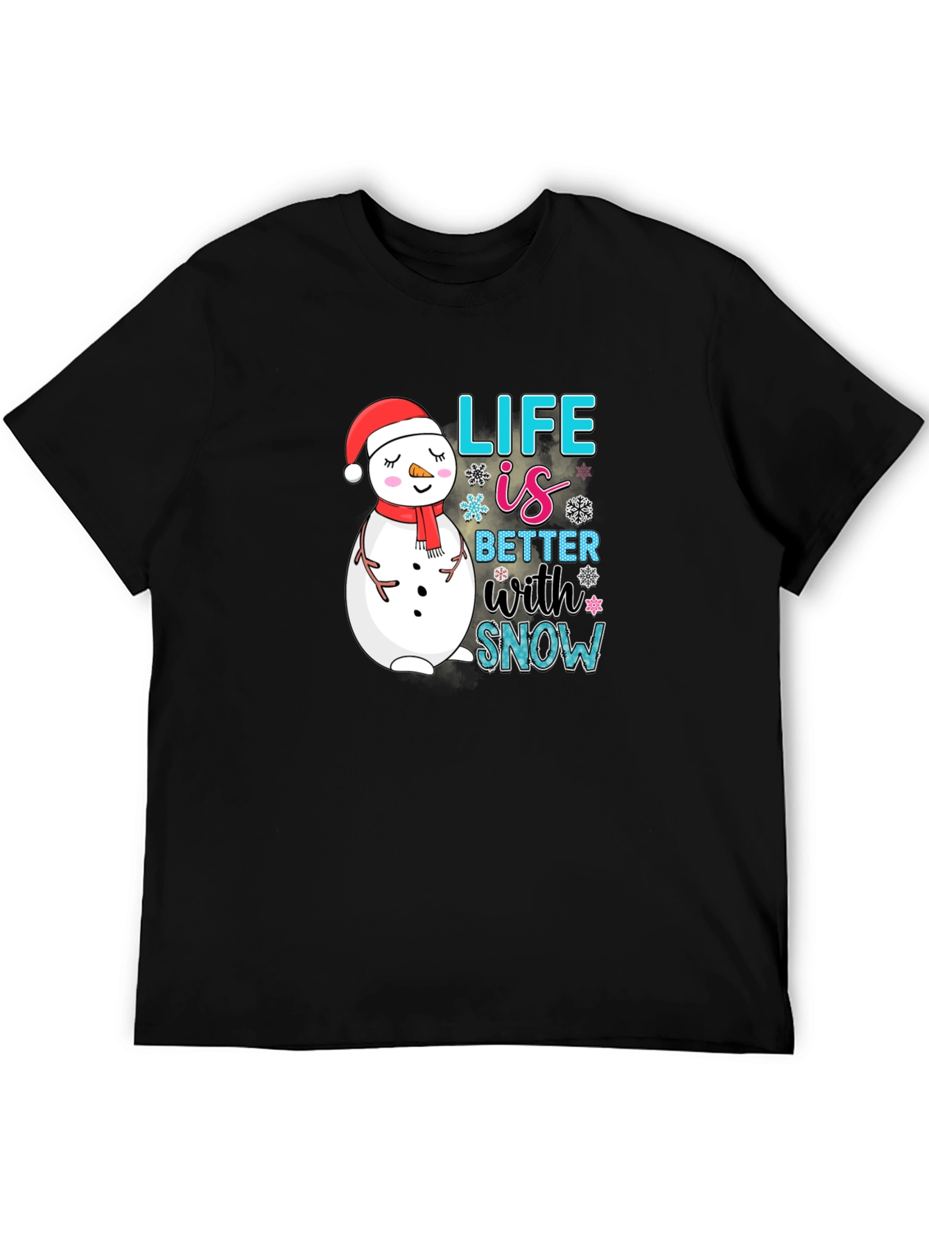 Snowman Graphic Tee - Life is Better With Snow