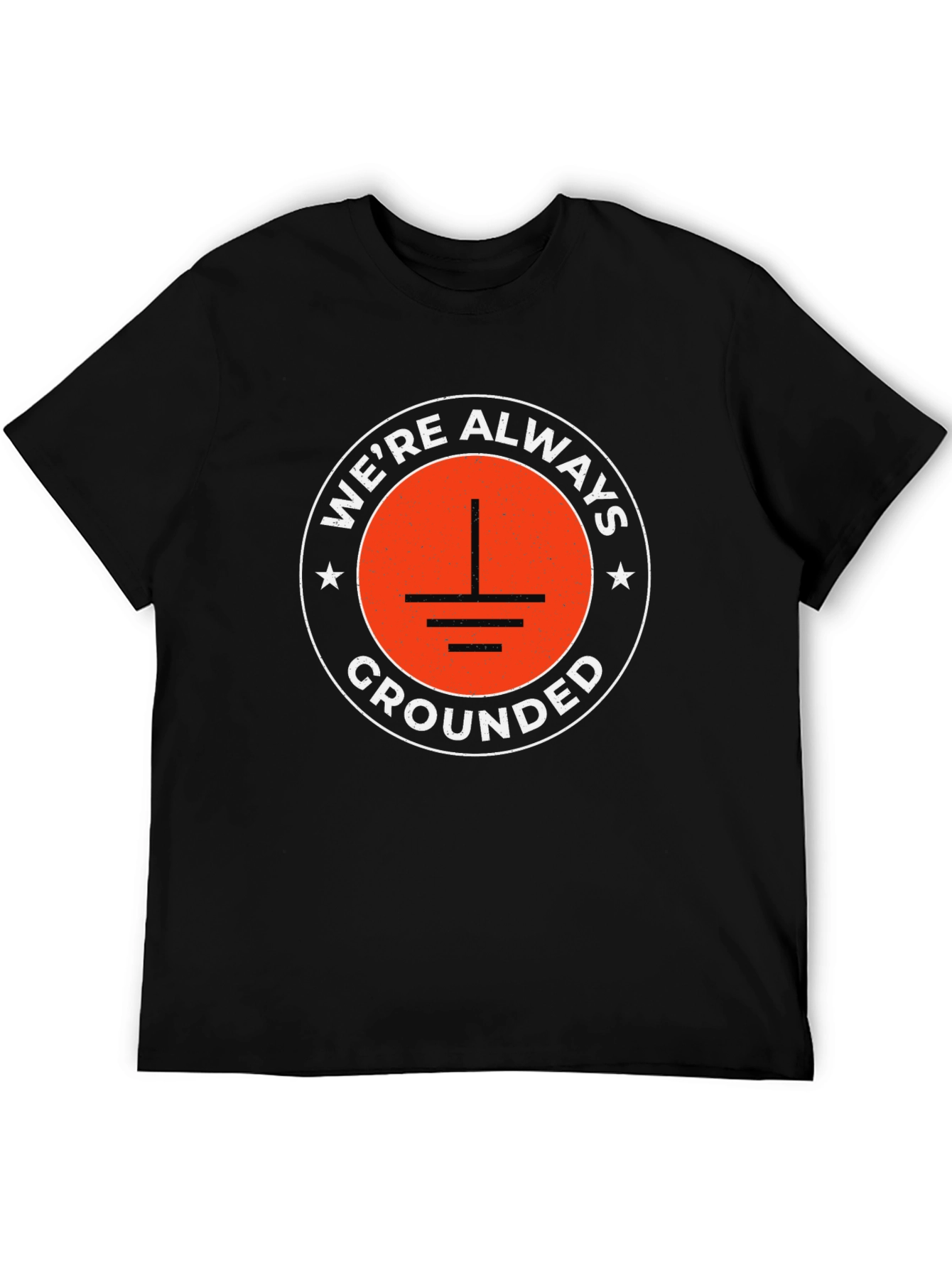Were Always Grounded Graphic Tee - Black