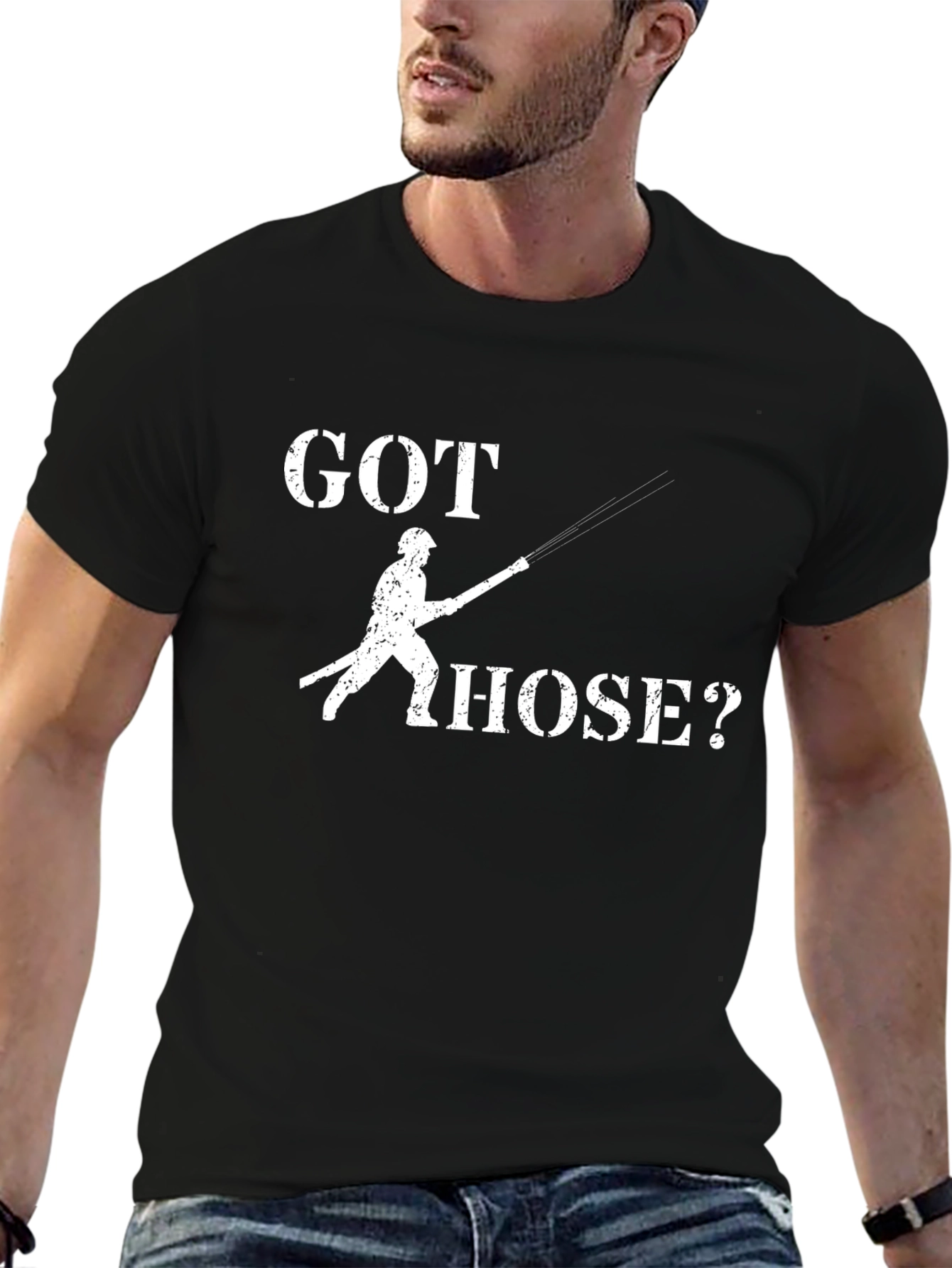 Got Hose? Firefighter T-Shirt - Black