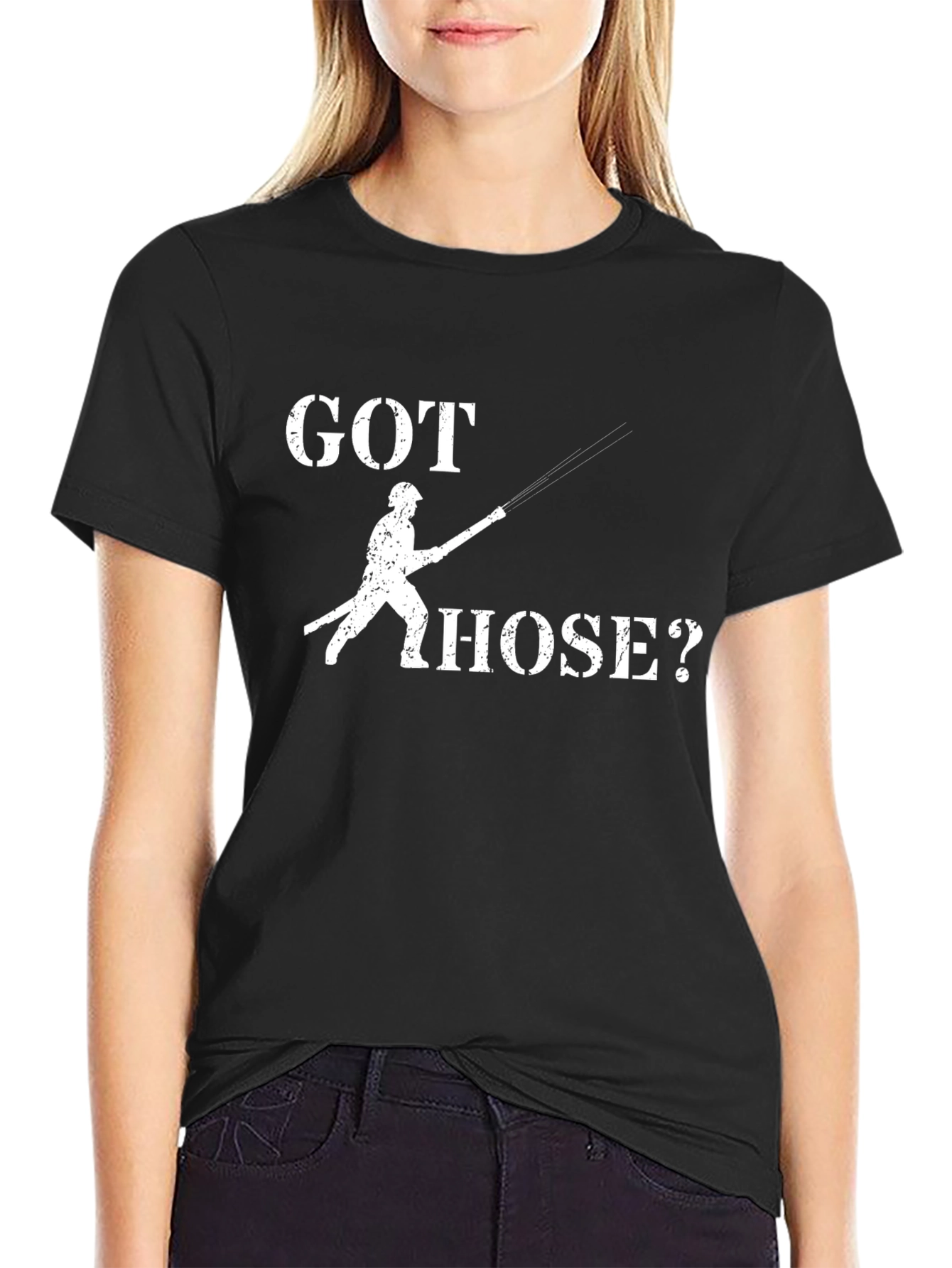 Got Hose? Firefighter T-Shirt - Black