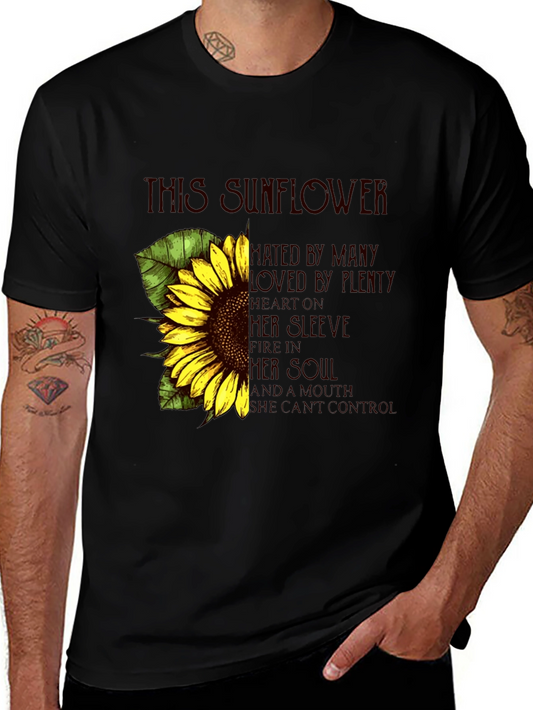 Sunflower Graphic Print Tee - Expressive Style