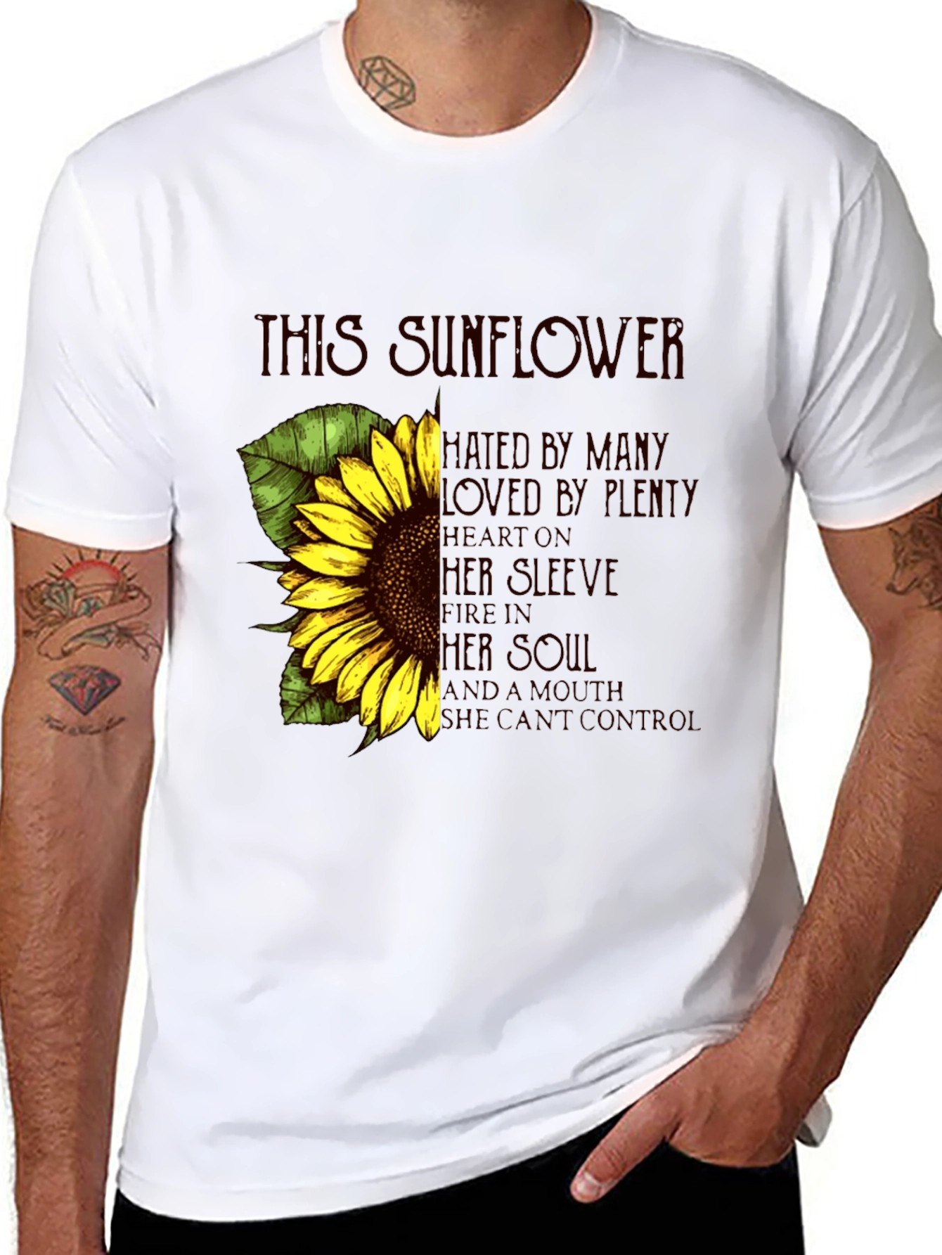 Sunflower Graphic Print Tee - Expressive Style