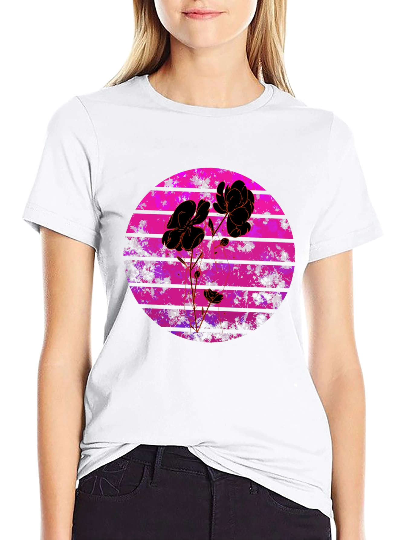 Floral Sunset Graphic Tee