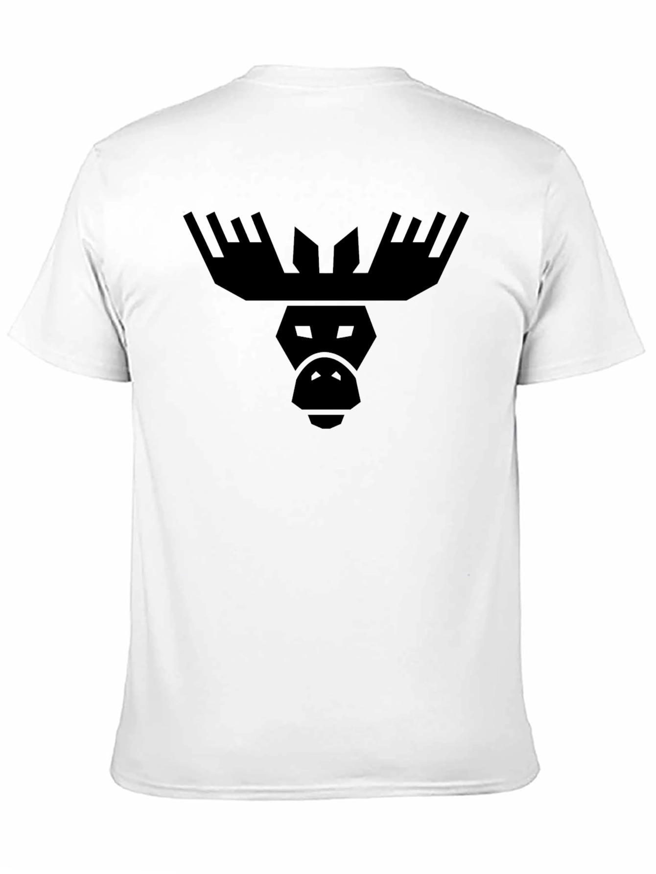 Geometric Moose Graphic Tee - Cool Animal Print