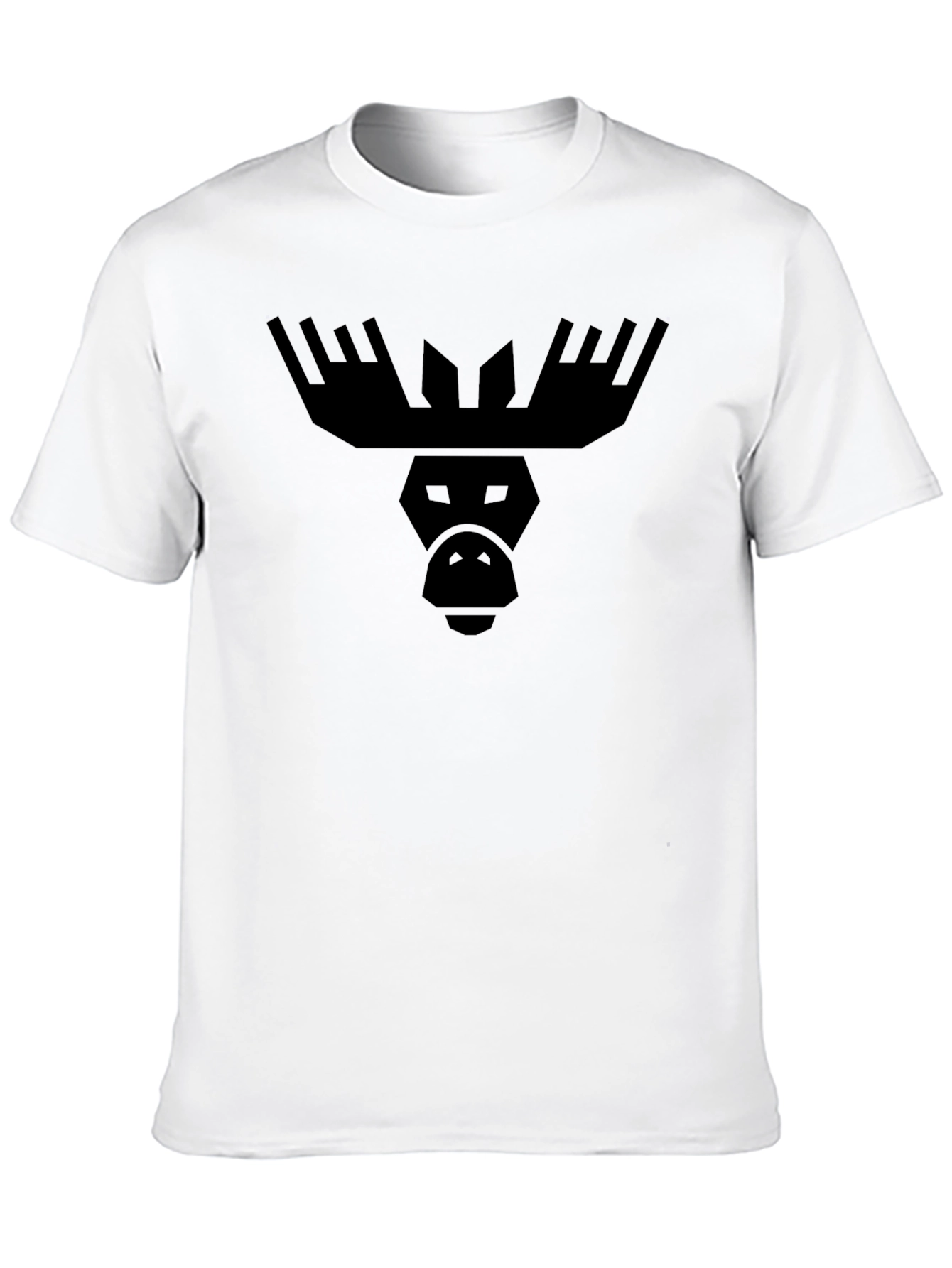 Geometric Moose Graphic Tee - Cool Animal Print