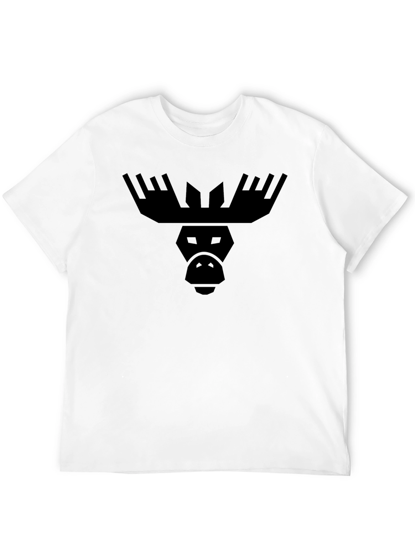 Geometric Moose Graphic Tee - Cool Animal Print