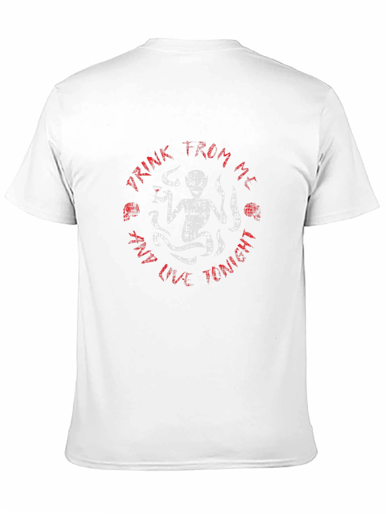 Drink From Me T-Shirt Alien Design Black