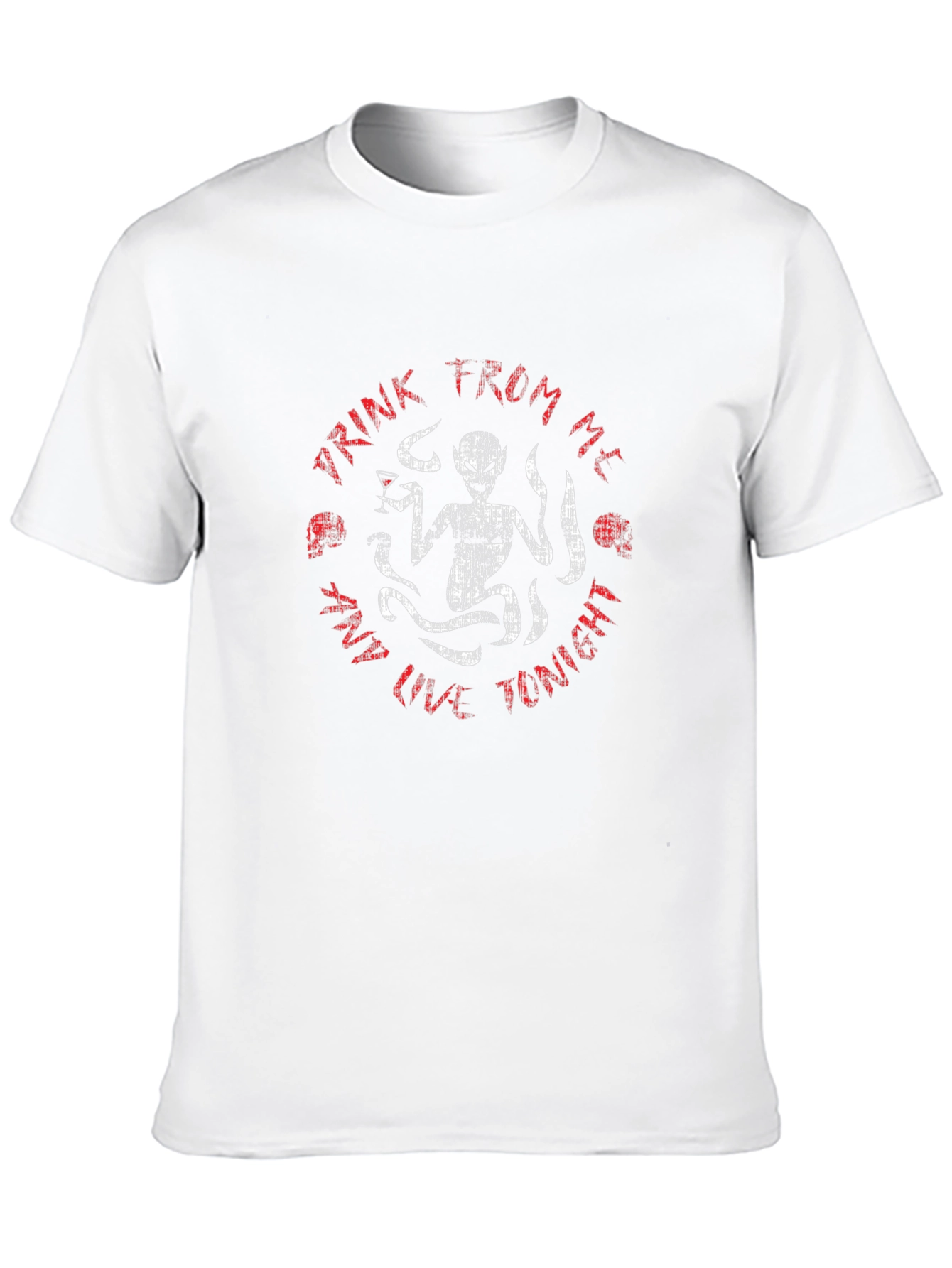 Drink From Me T-Shirt Alien Design Black