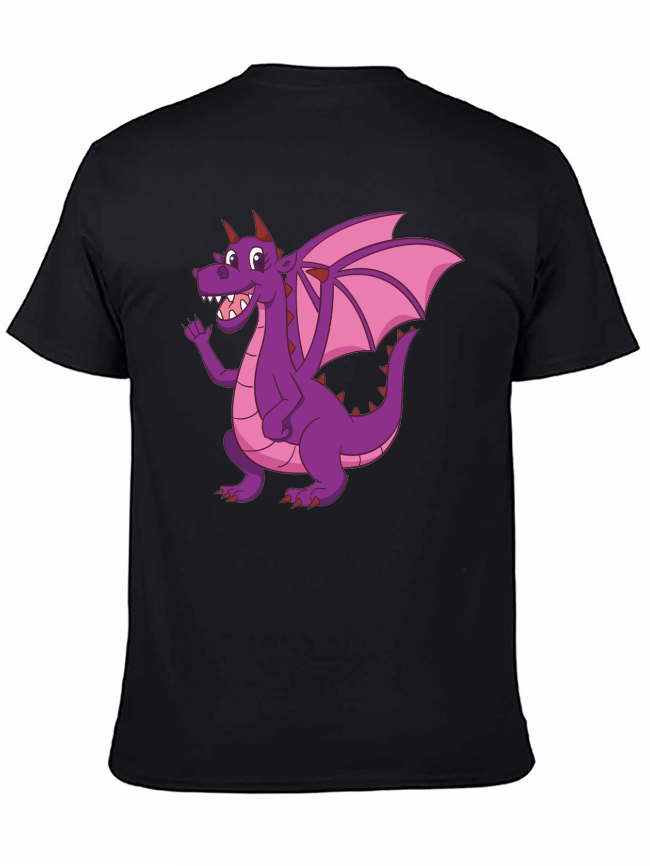 Dragon T-Shirt - Cartoon Purple Dragon Graphic Tee