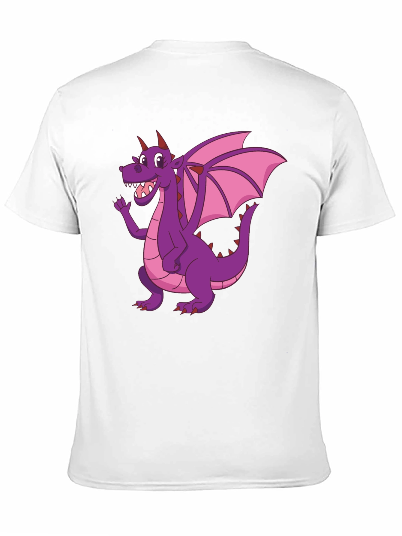 Dragon T-Shirt - Cartoon Purple Dragon Graphic Tee