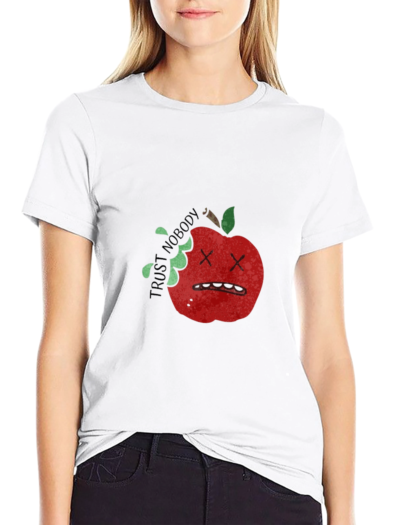 Trust Nobody Apple Graphic Tee