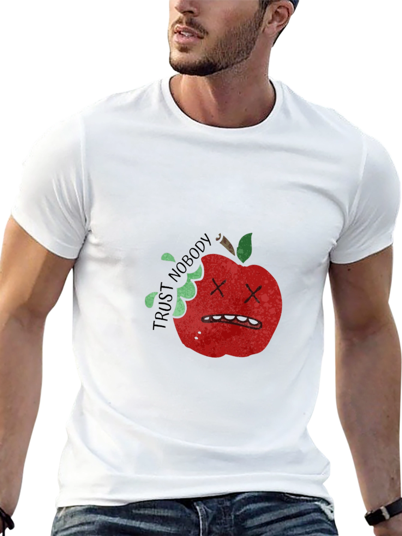 Trust Nobody Apple Graphic Tee