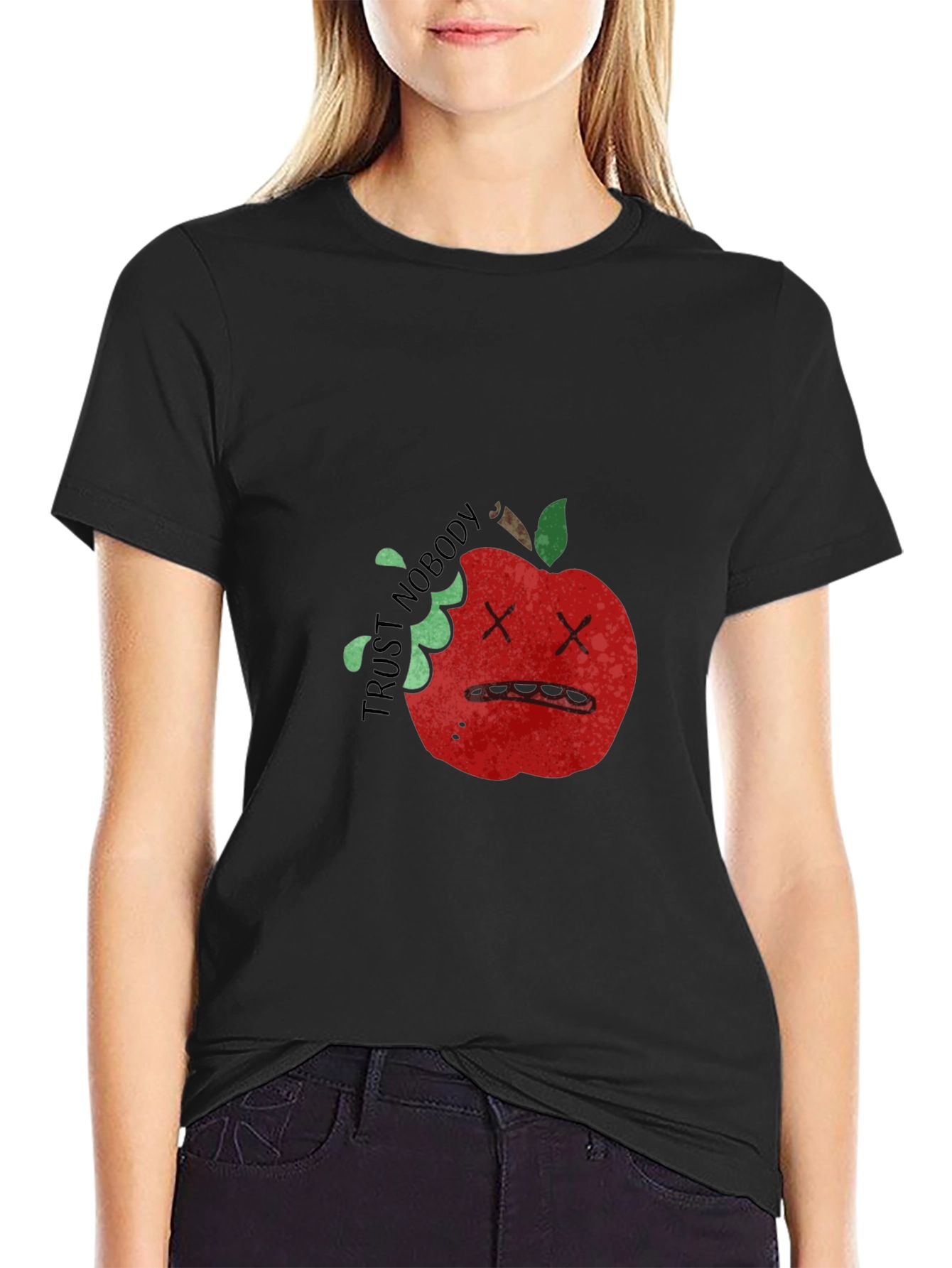 Trust Nobody Apple Graphic Tee