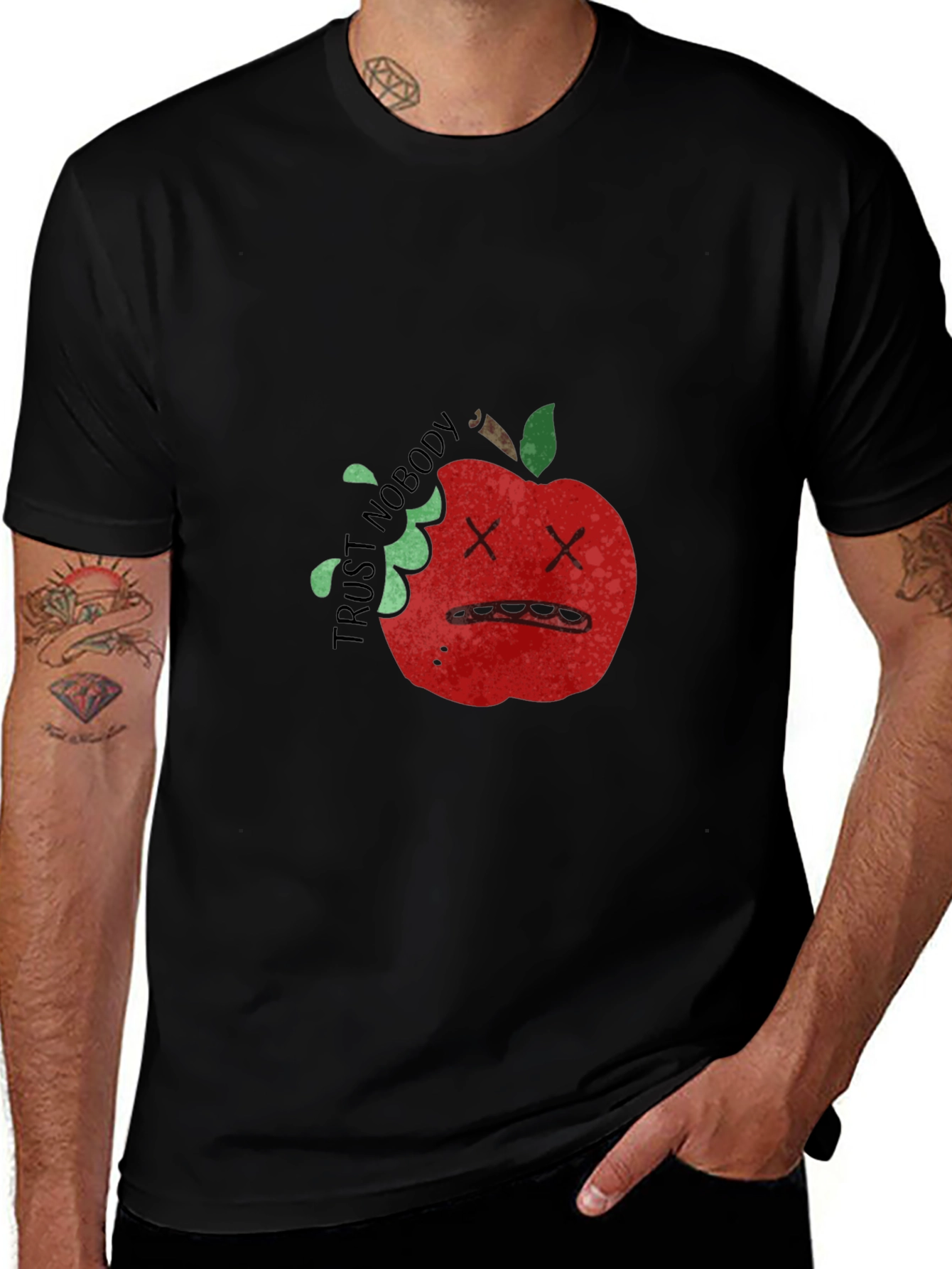 Trust Nobody Apple Graphic Tee