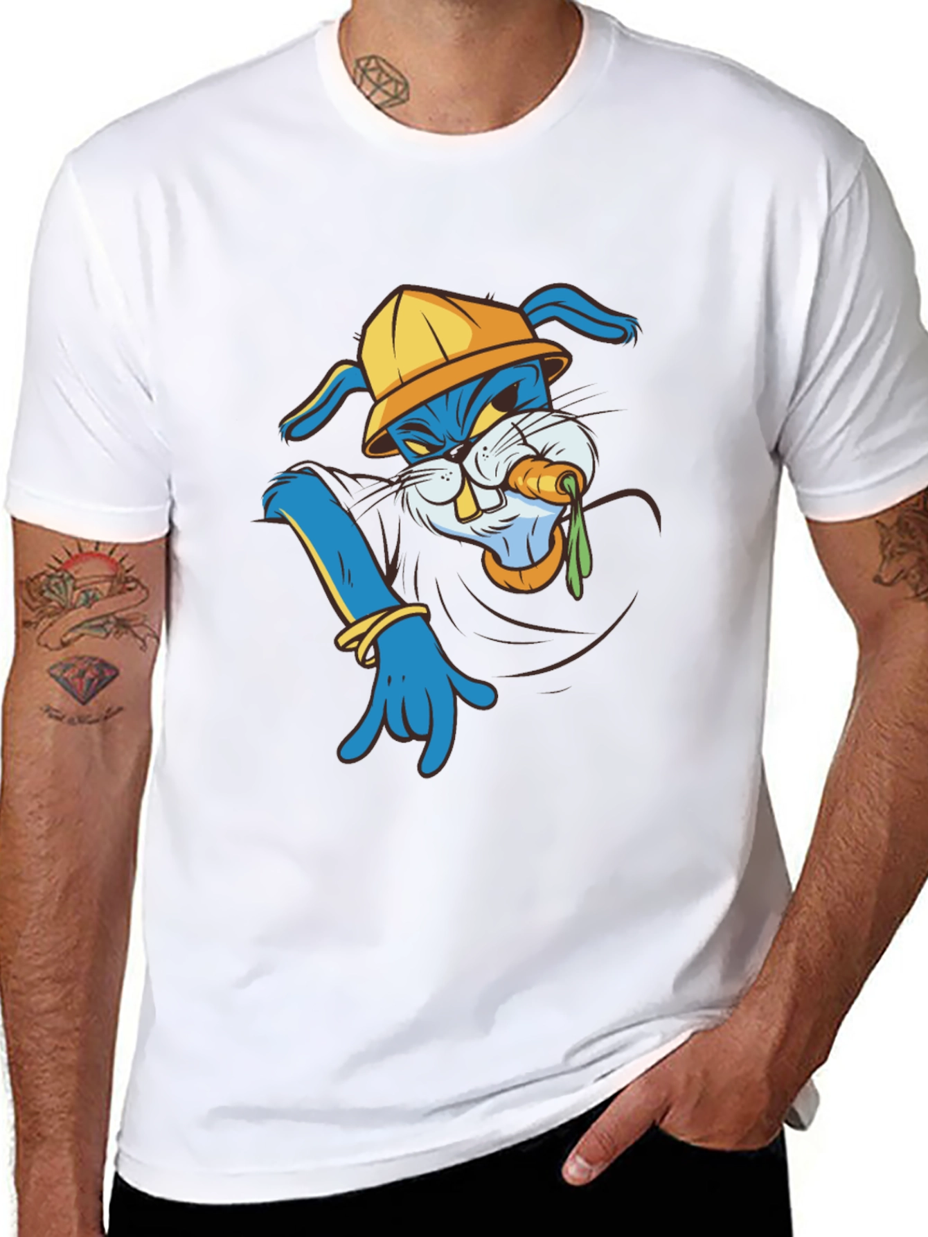 Cool Cartoon Bunny T-Shirt