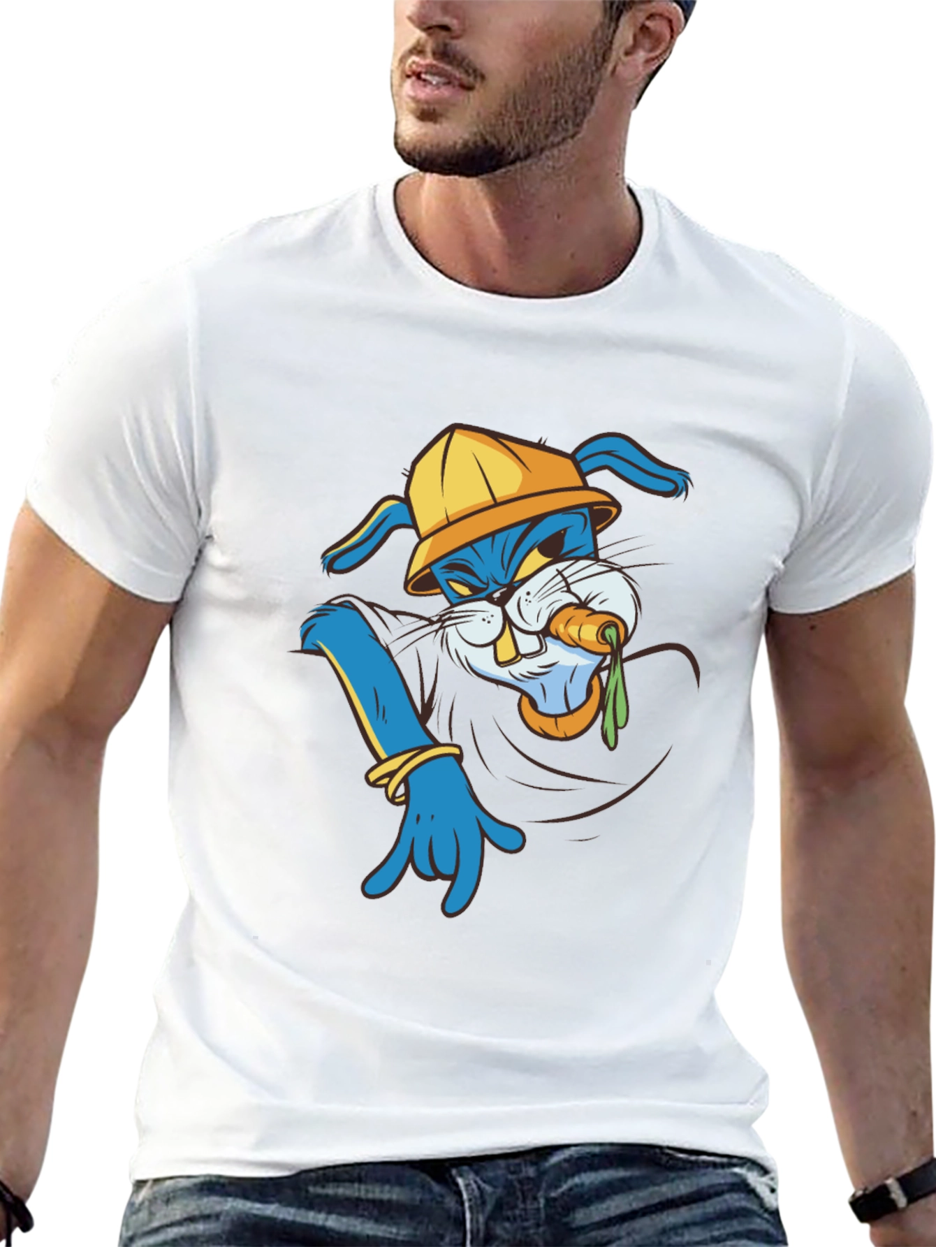 Cool Cartoon Bunny T-Shirt