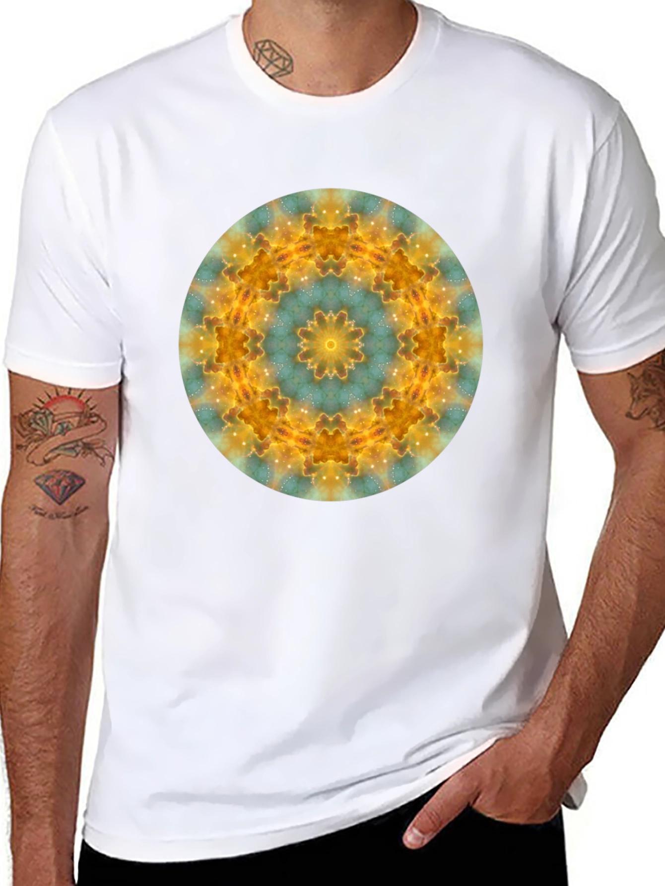 Cosmic Mandala Black T-Shirt