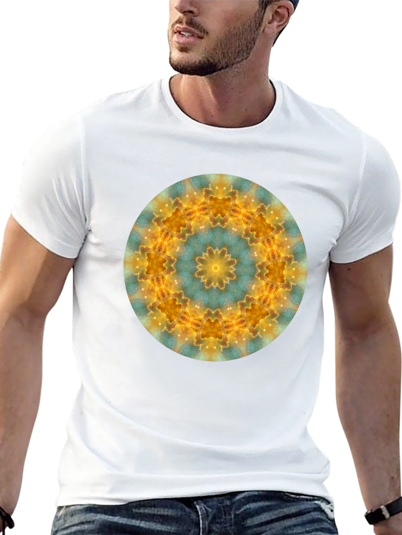 Cosmic Mandala Black T-Shirt