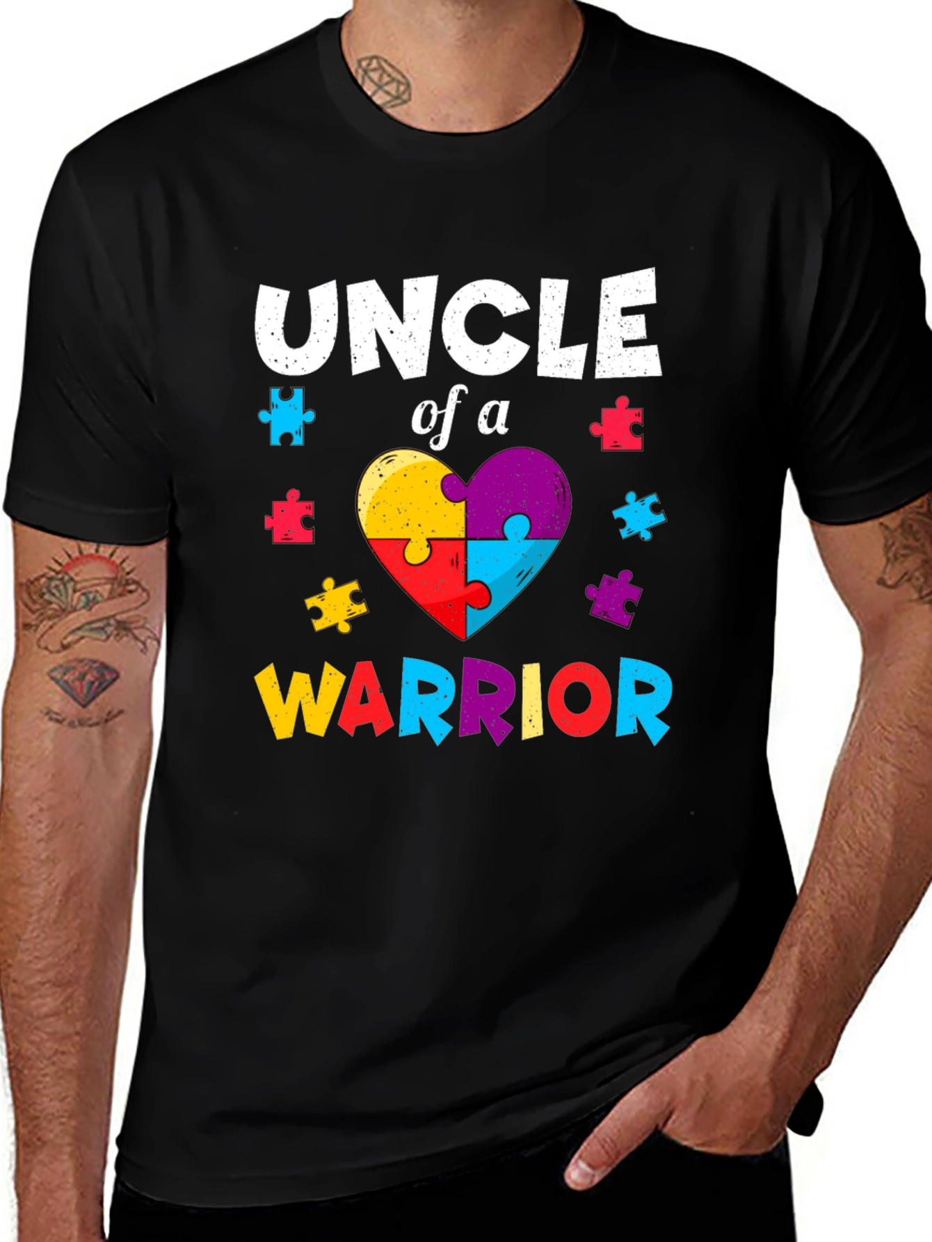 Uncle of a Warrior Autism Awareness T-Shirt