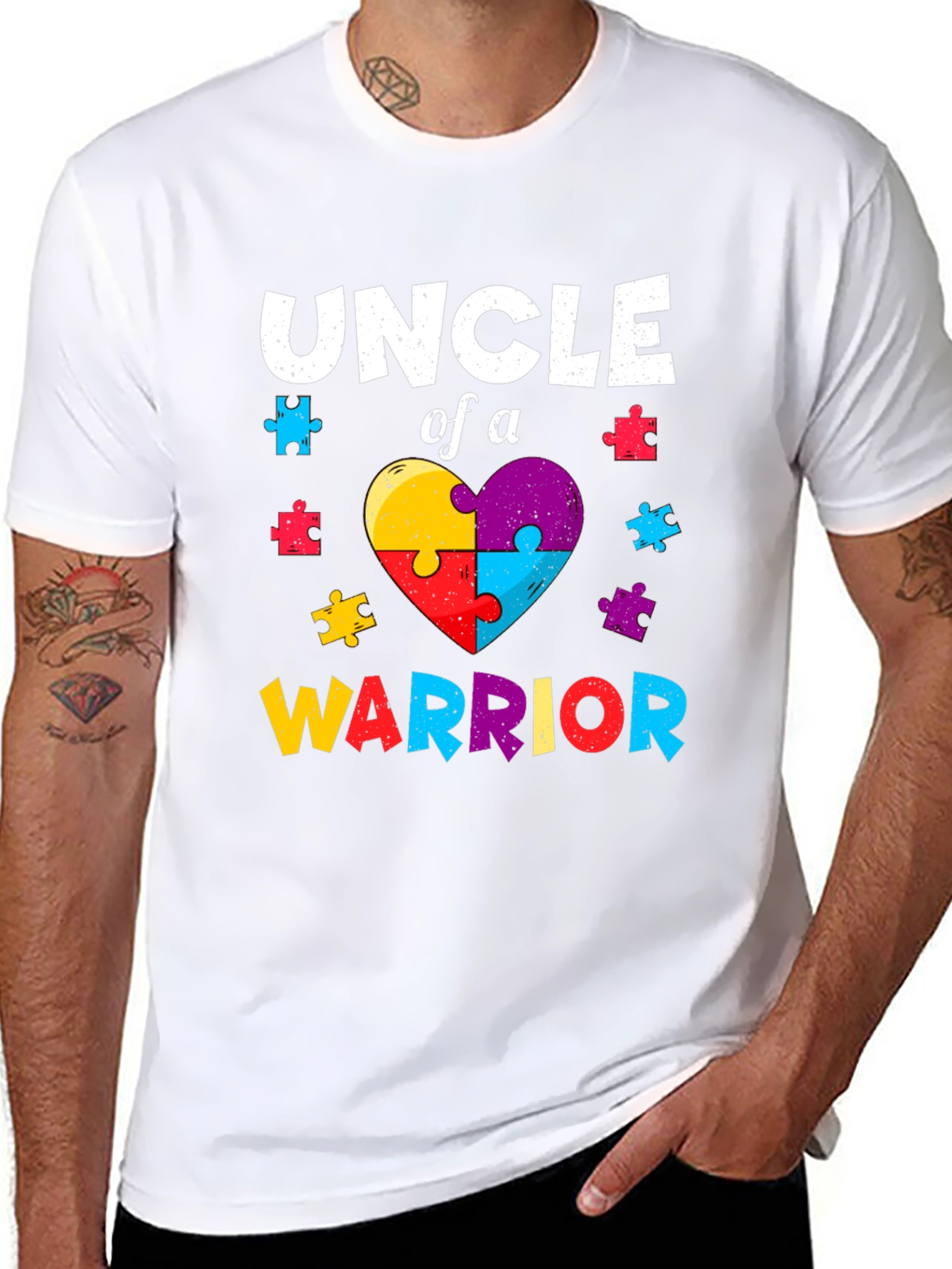 Uncle of a Warrior Autism Awareness T-Shirt