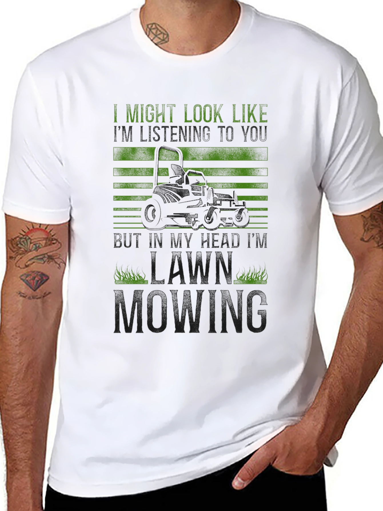Lawn Mowing T-Shirt: I Might Look Like...