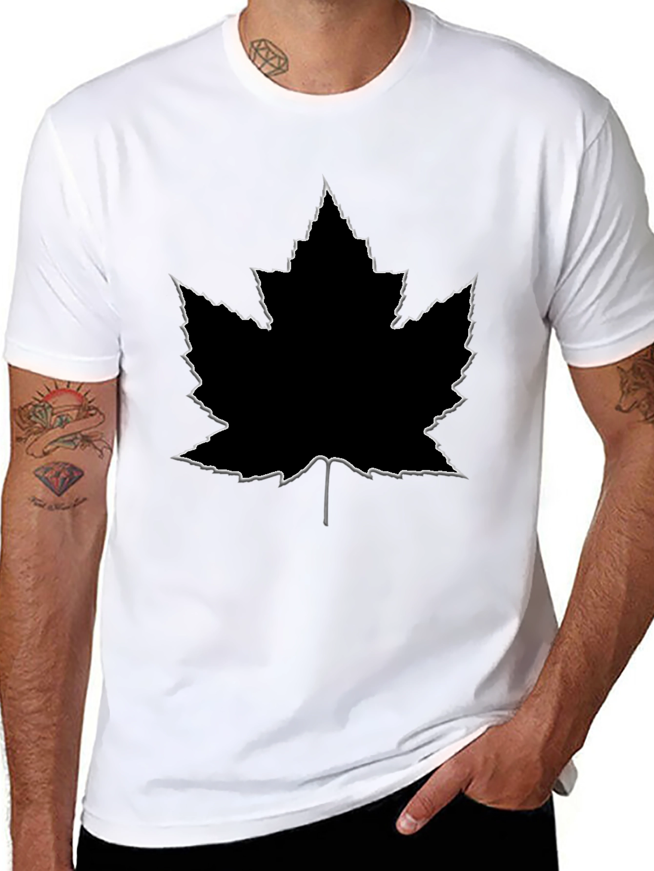 Maple Leaf Graphic Tee - Casual Style