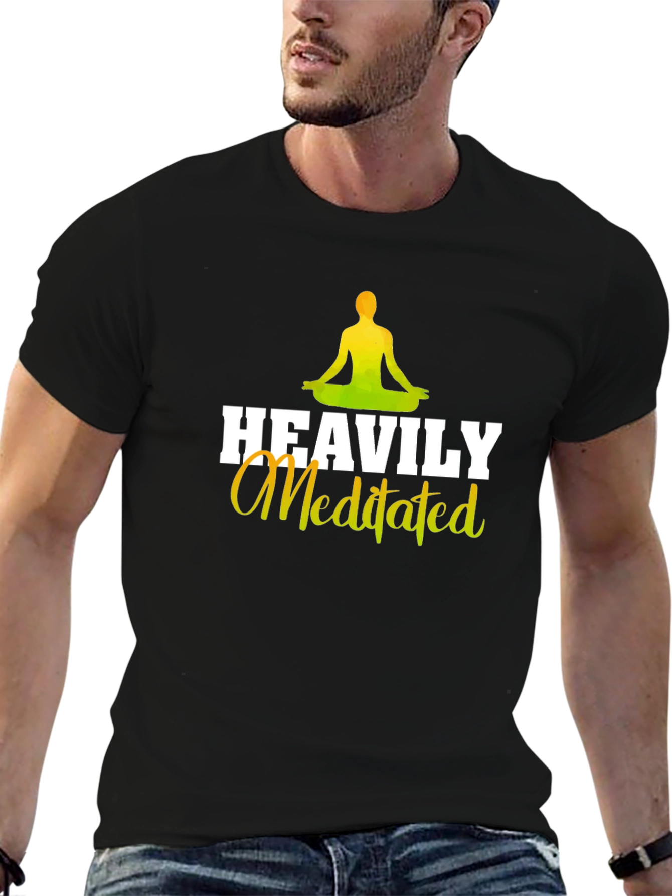 Heavily Meditated Graphic Tee - Yoga & Meditation Shirt