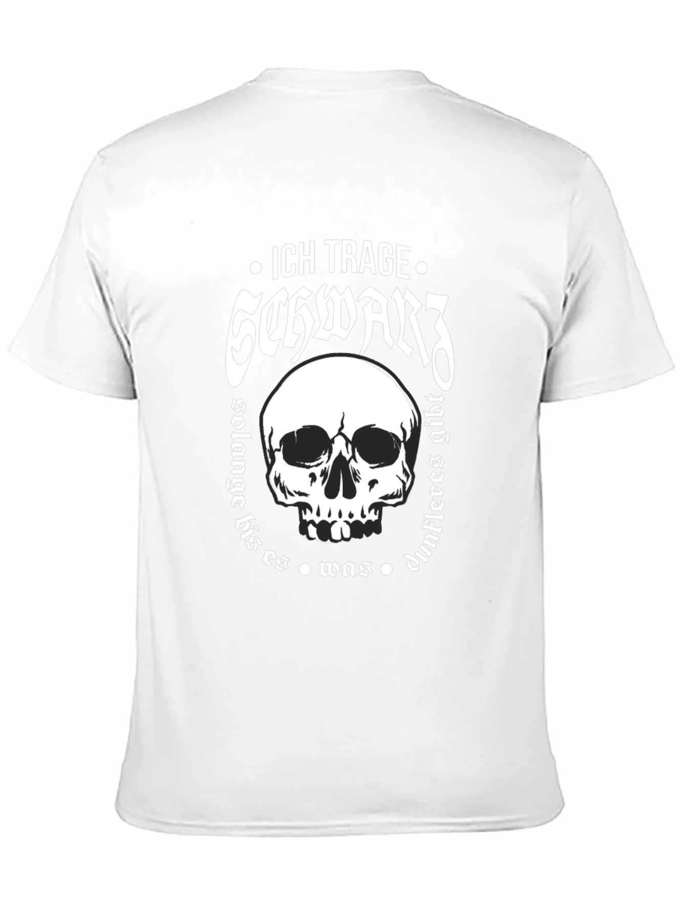 Ich Trage Schwarz Skull Graphic T-Shirt