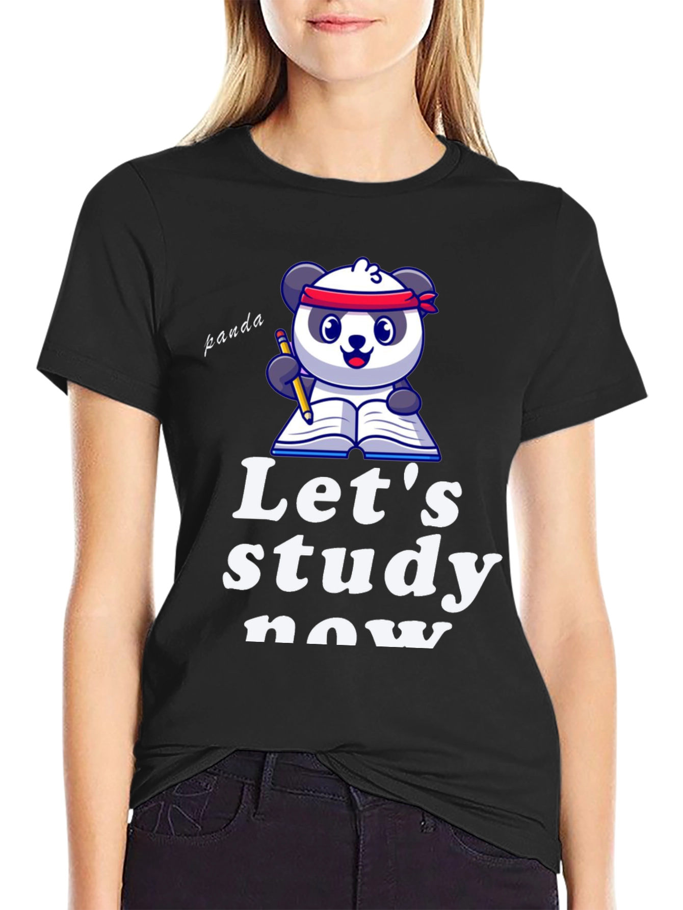 Study Panda Black T-Shirt