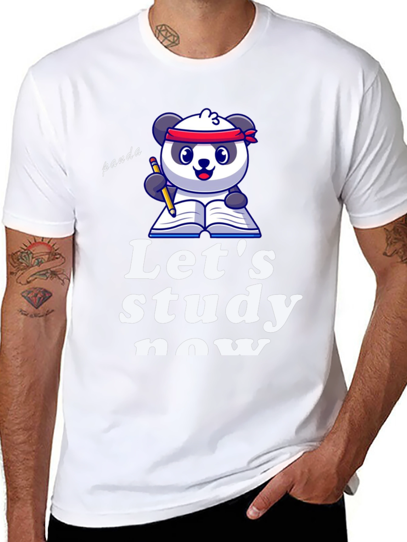 Study Panda Black T-Shirt