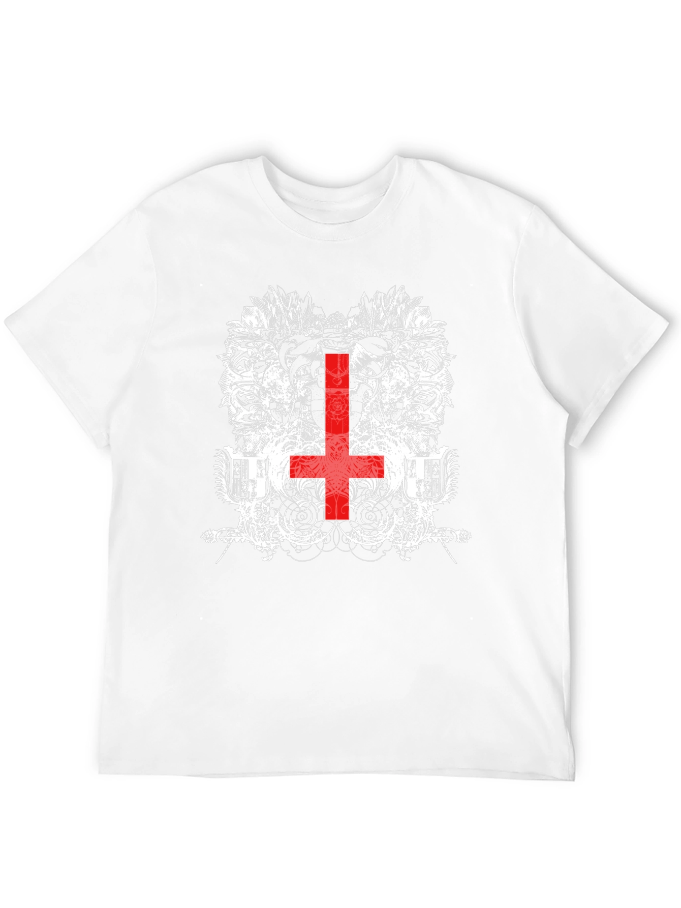 Inverted Cross Graphic Black T-Shirt