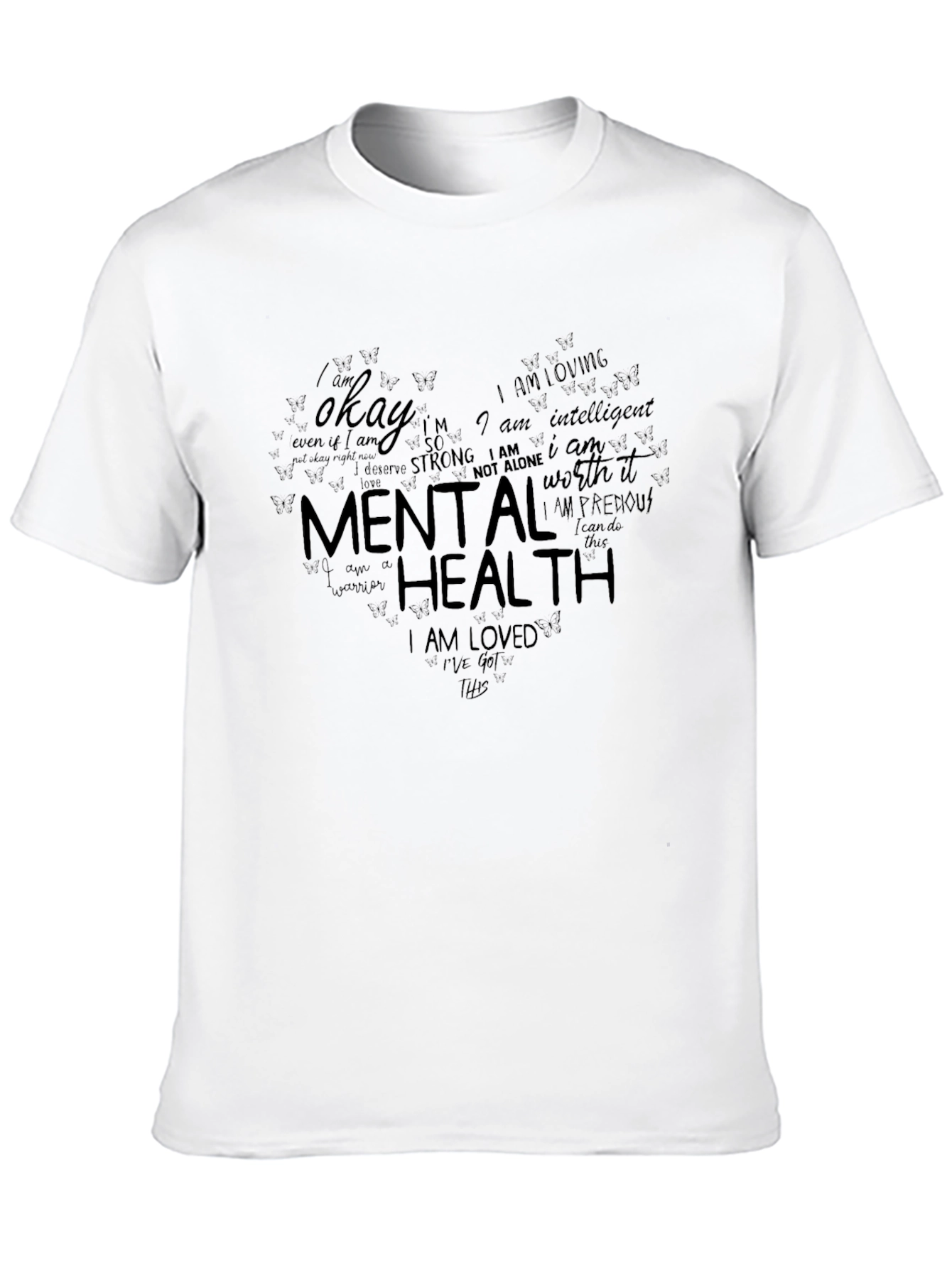 Mental Health Heart T-Shirt - Positive Affirmations Tee
