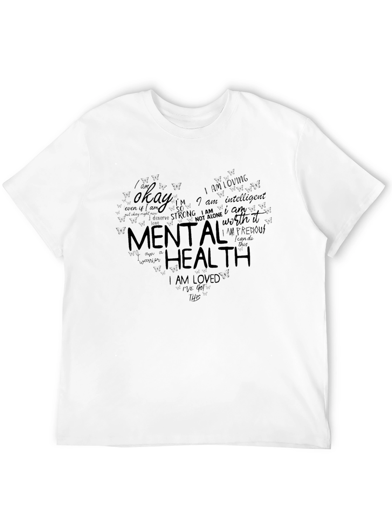 Mental Health Heart T-Shirt - Positive Affirmations Tee
