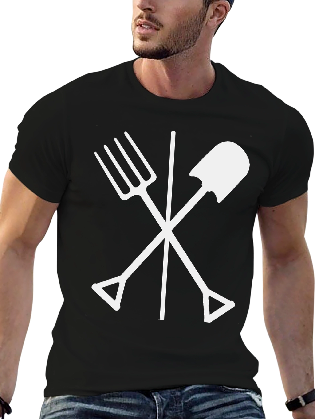 Gardeners Cross T-Shirt - Black Cotton Tee