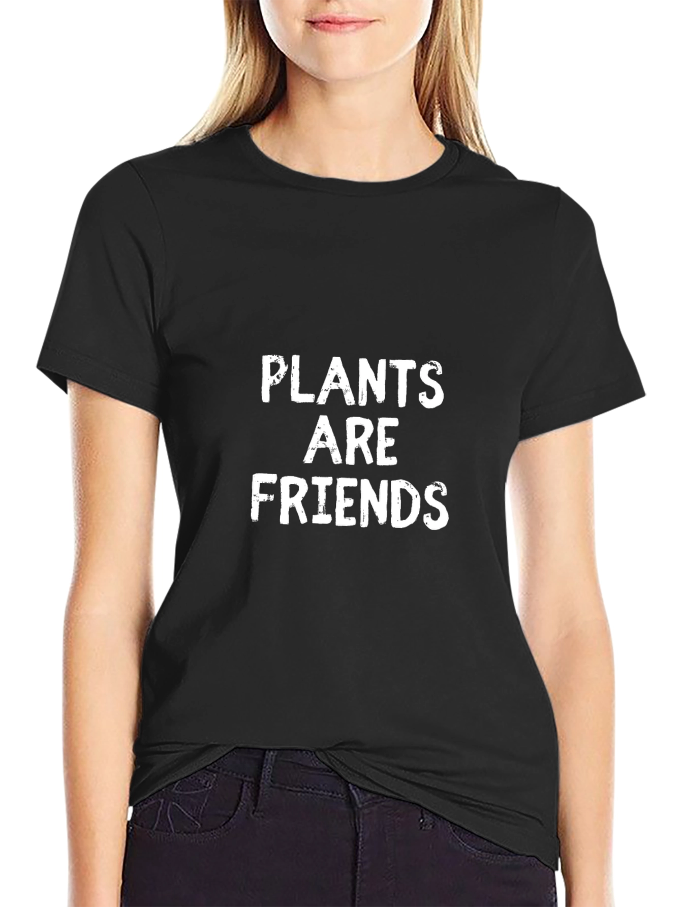 Plants are Friends Black Graphic Tee