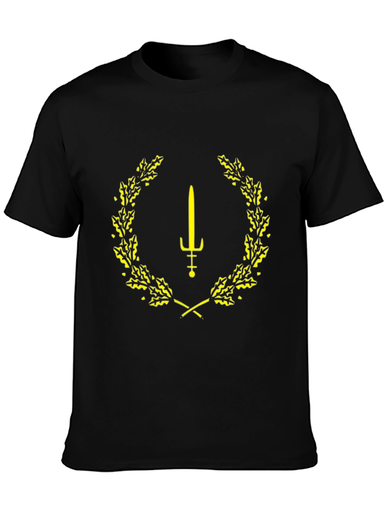 Sword & Laurel Wreath Graphic Tee - Black